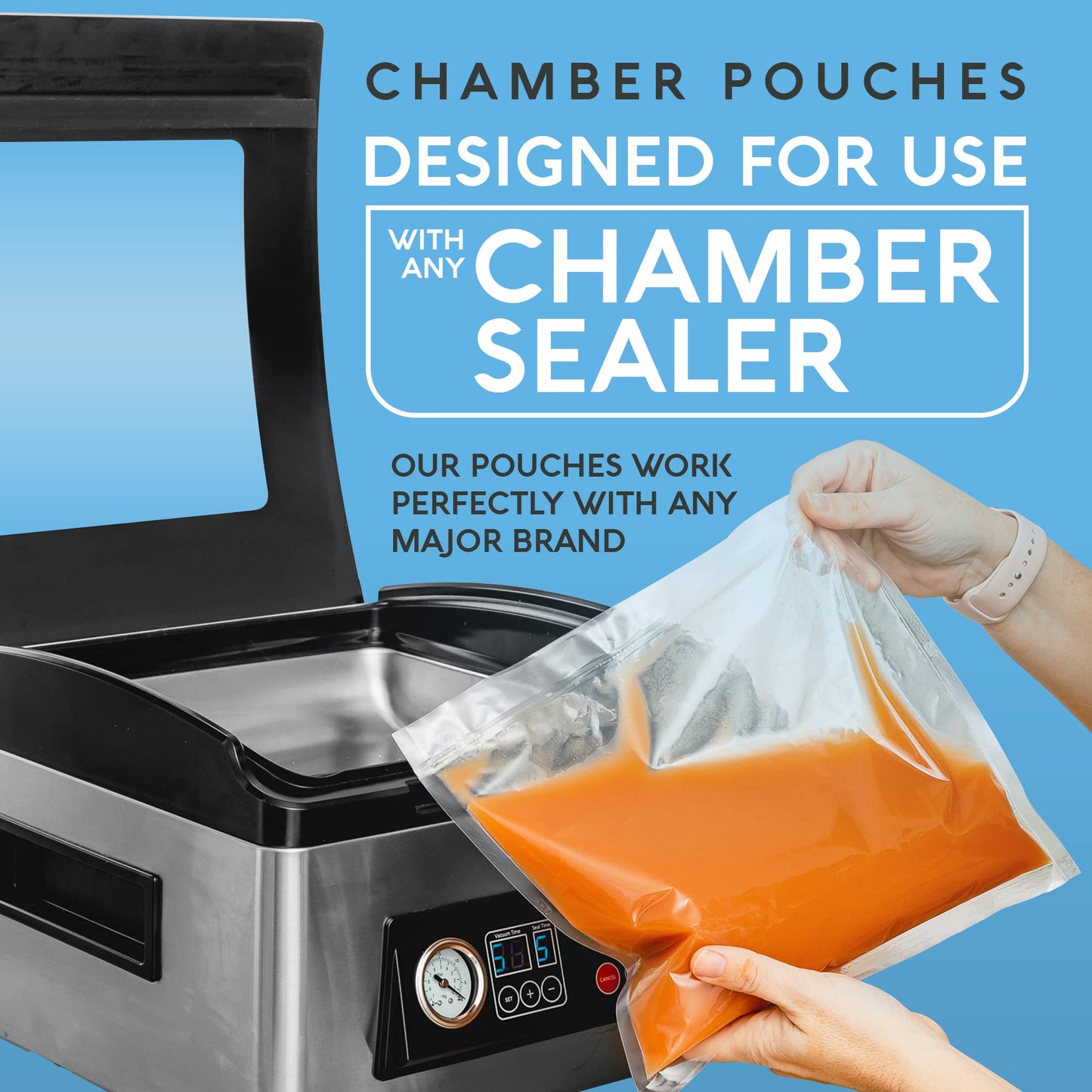Avid Armor Chamber Vacuum Sealer Bags – 6x8", 8x10" & 10x10" – 300 Pack – Heavy Duty Commercial Grade, BPA-Free Pouches for Sous Vide, Food Preservation, Meat Storage, Freezing, and Long-Term Storage