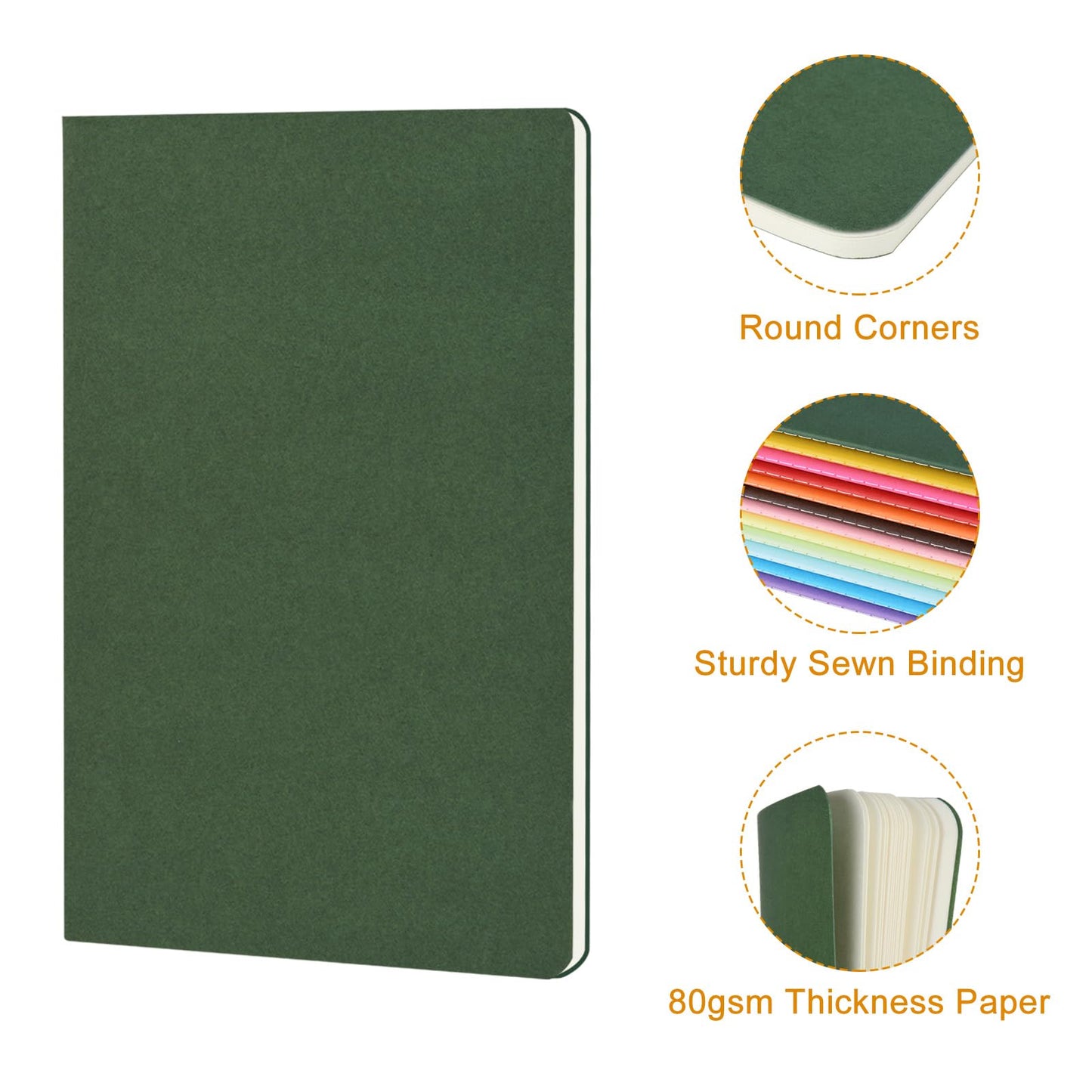 ZCZN 120 Pack Mini Pocket Notebooks Bulk, 3.5 X 5.5 Inches Mini Journals, 30 Sheets/60 Pages, Colorful Cover Notepads for Writing, Planing, Work, Memo (120, Lined)