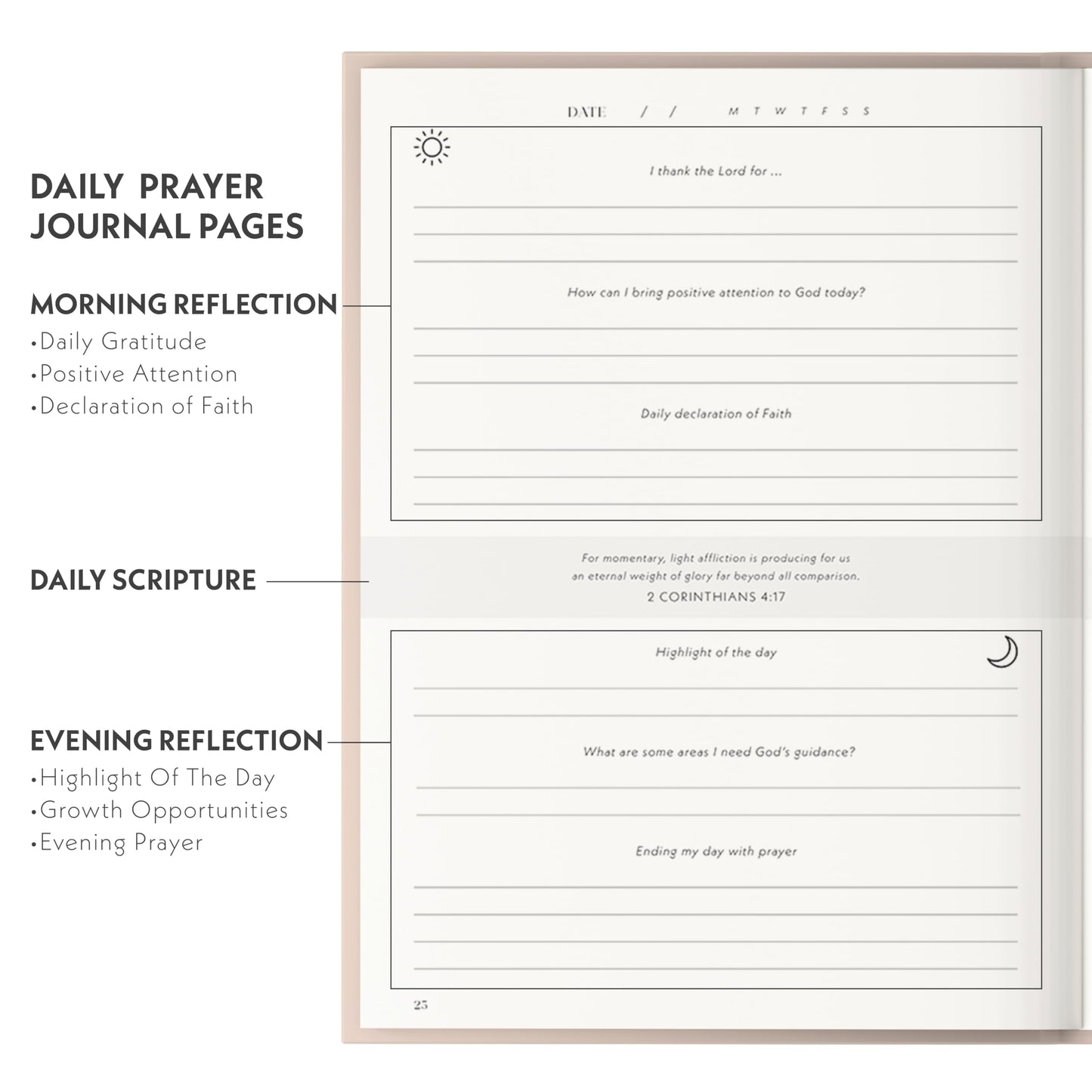 Heavenly Finds Daily Prayer Journal for Woman - 6 Months, Bible Journal with Weekly Scripture - Guided Bible Verse Mapping - Devotional with Prayer Exercises - Spiritual Gift for Woman