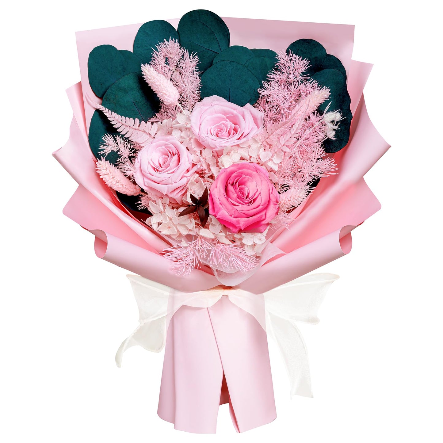 Bonsion Preserved Flowers Gifts for Women, Flower for Delivery, Pink Roses Gifts fo Her, Preserved Roses Bouquets, Birthday Gifts for Grandma, Mothers Day Flowers for Wife