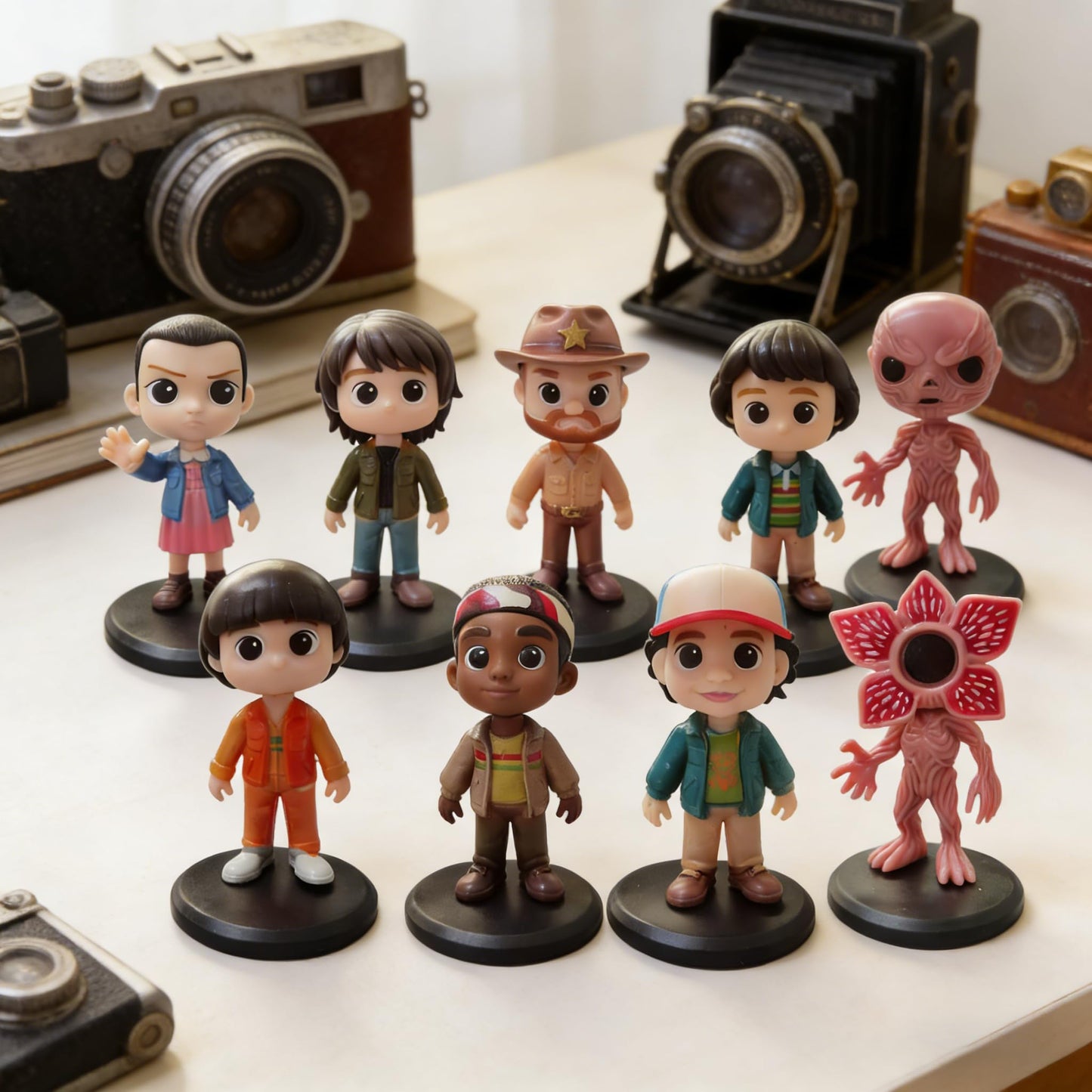 Fomuson 10Pcs Stranger Figure,Character Model Collectable Figure Creative Gift for Fans