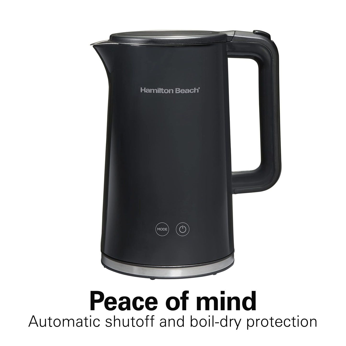 Hamilton Beach Digital Temperature Control Electric Tea Kettle, Hot Water Boiler & Heater 1.7L, 5 Preset Modes + Keep Warm, Fast Boil 1500 Watts, BPA Free, Cool-Touch Exterior, Black (41033)