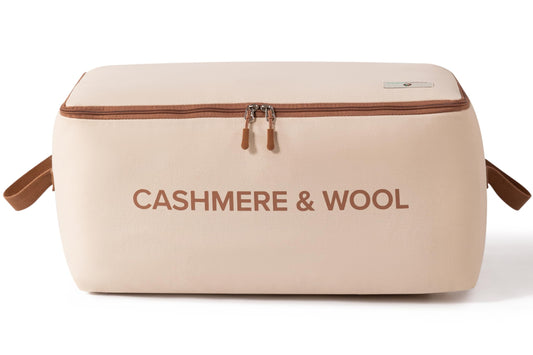 100% Cotton Cashmere & Wool Storage Bag – Breathable Sweater Storage Bag for Cashmere, Wool, Knitwear & Delicate Garments – Dust & Moisture Protection