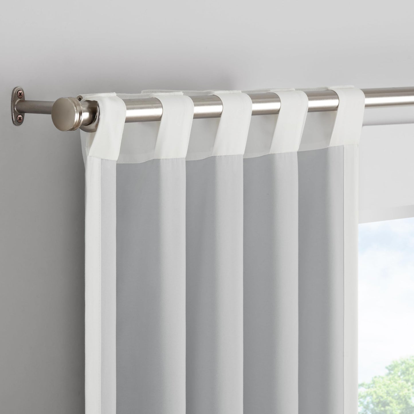 Eclipse Blackout Curtain, Tiered Ruffle Kids Curtain, 84 in x 40 in, Thermaback 100% Blackout Curtain with Rod Pocket Header, Curtain for Kids Room or Playroom, 1 Window Curtain, White