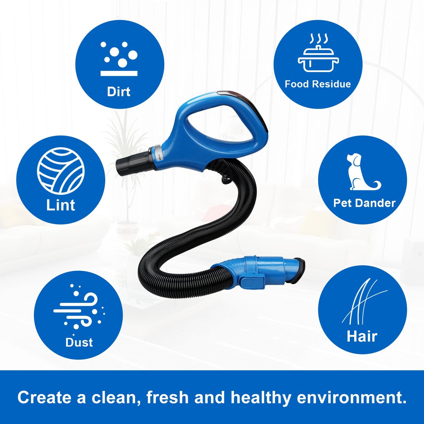 ZU560 replacement hose handle for Shark Navigator Rotator Lift-Away Upright Vacuum Models ZU560 Blue, ZU561, ZU562, UV725 Gray, UV650, CU520, Repalce Part 497FFJ560
