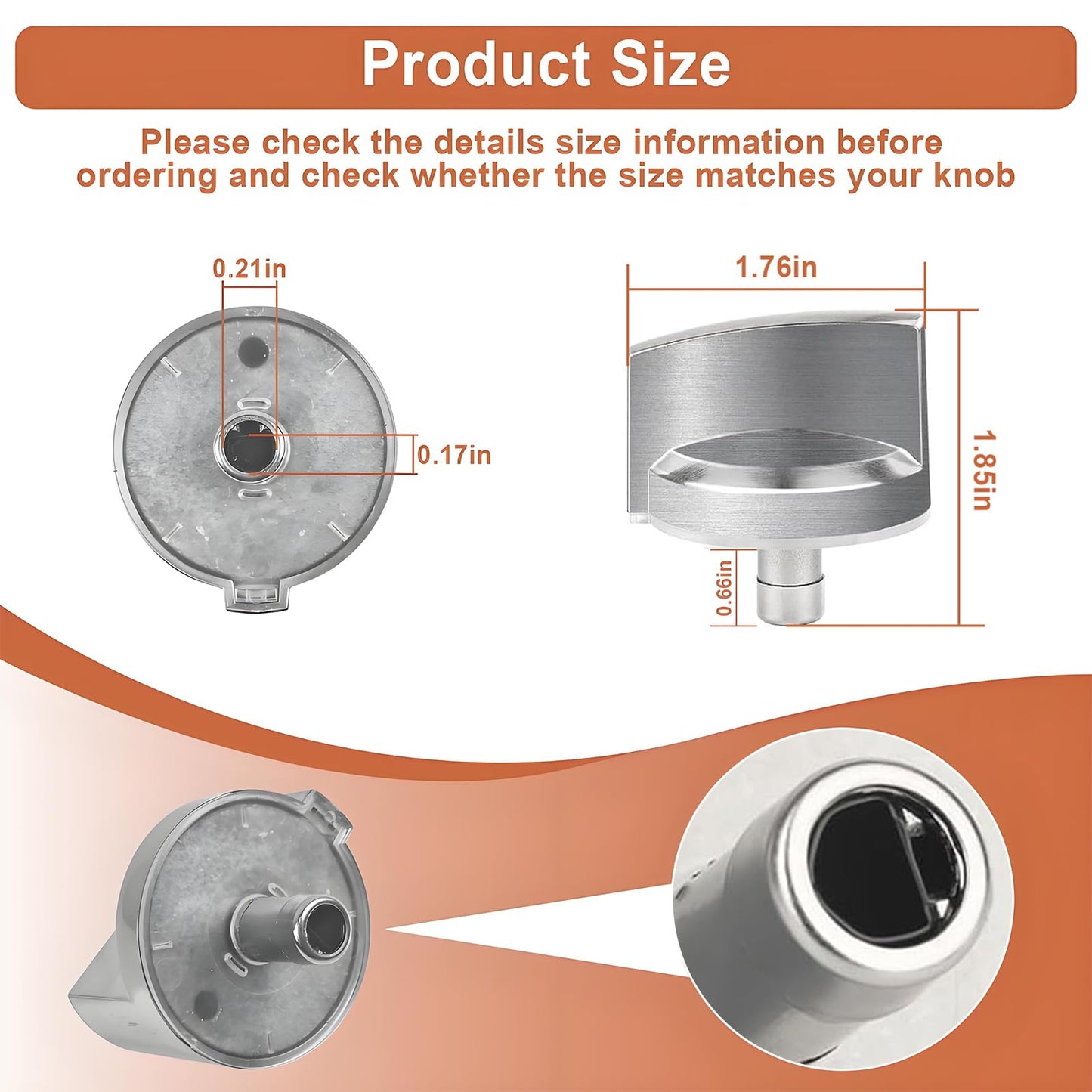 WB03X25796 Gas Cooktop Knob Fits for GE Stove Knobs, Fit Model PGP953SET1SS PGP986SET1SS PGP976SET2SS PGP959SET4SS - Replaces WB03T10326 AP5986232 PS11721433 4362262 Burner Range Knob - 5-Pack