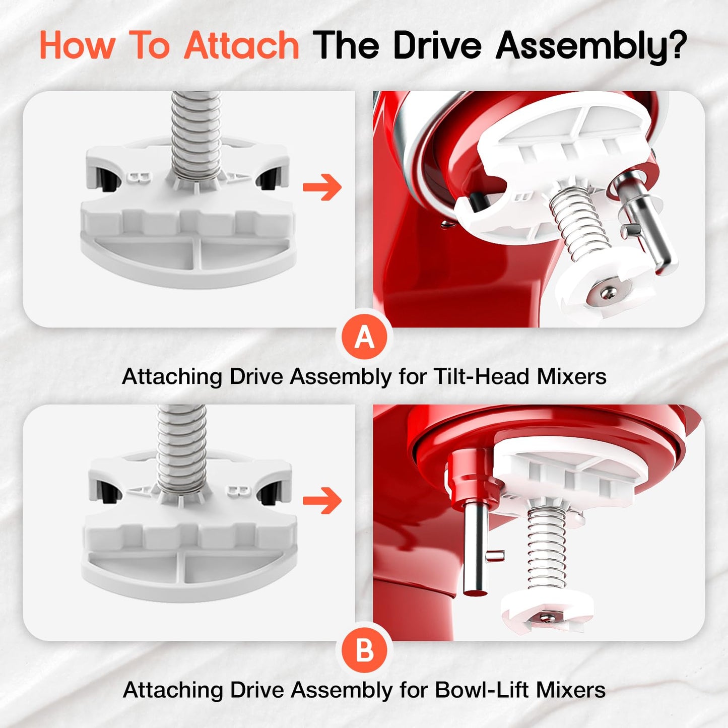 Ice Cream Maker Attachment for KitchenAid Stand Mixer, 2 Quart Kitchen Aid ice cream attachment Frozen Yogurt Sorbet Gelato Maker, Fits 4.5QT and Larger Stand Mixers