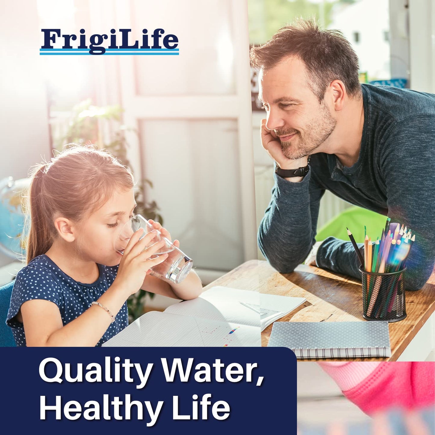 FrigiLife RWF5800A Refrigerator Water Filter Replacement for Frigidaire EPTWFU01 EWF02 Pure Source Ultra II, PureSource Ultra 2, SCWFTCTO, GP006, EPTWFUO1, MR022, JO22, BO022, TH-01, DE022, 1007 4PACK