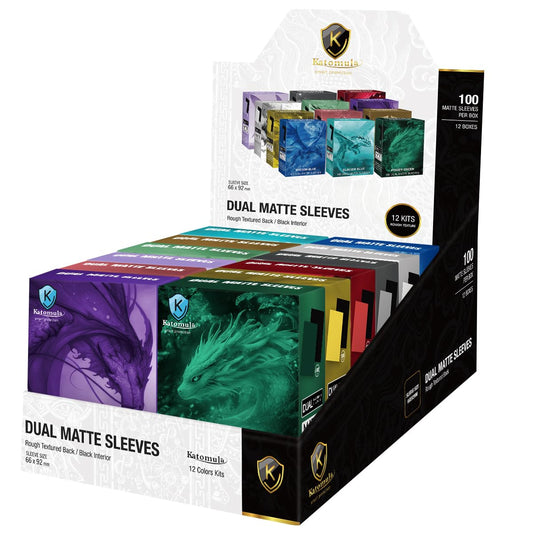 1200PCS MTG Card Sleeves, Katomula 12 Colors Dual Matte Card Sleeve with Black Interior & Smooth Shuffle, Standard Size Deck Card Sleeves for MTG, PKM, TCG and Game Cards