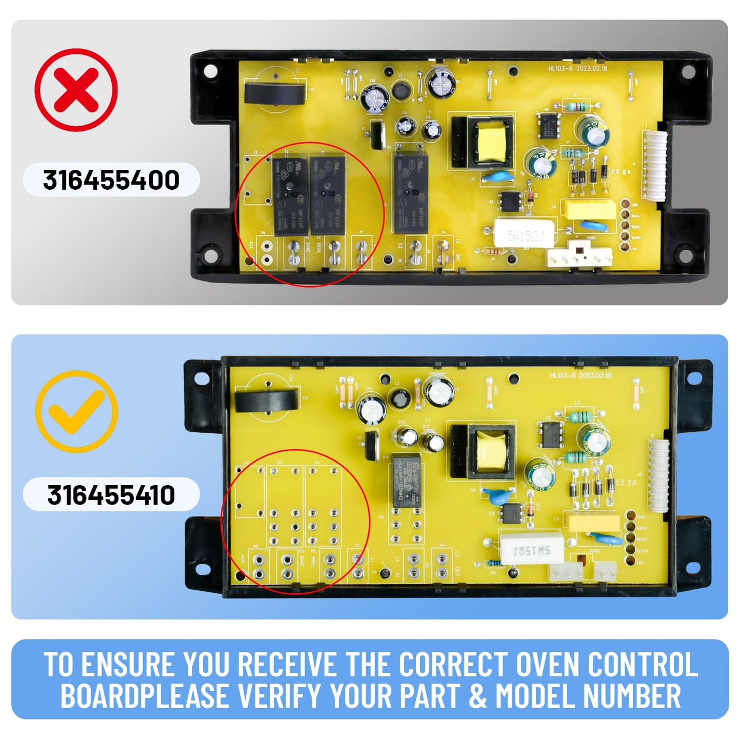 316455410 Oven Range Stove Clock Control Board 7 Button Compatible with Kenmore Electrolux Frigidaire Replaces 5304518661 316222800 316222802R 4931113 5304427745 316222802 PS12717913