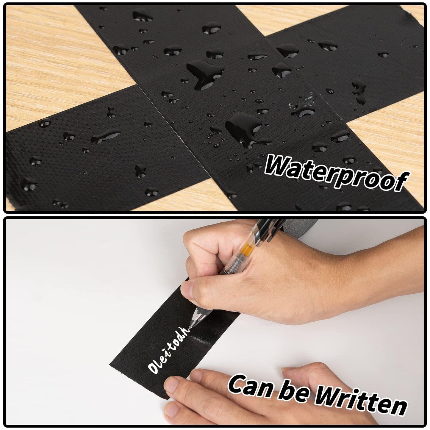 16 Pack Black Duct Tape Heavy Duty Bulk, 2 inch x 30 Yards,Strong No Residue All-Weather Duct Tape, Waterproof, Tear by Hand, Multi-Use for Indoor & Outdoor Repairs, Industrial, Professional Use