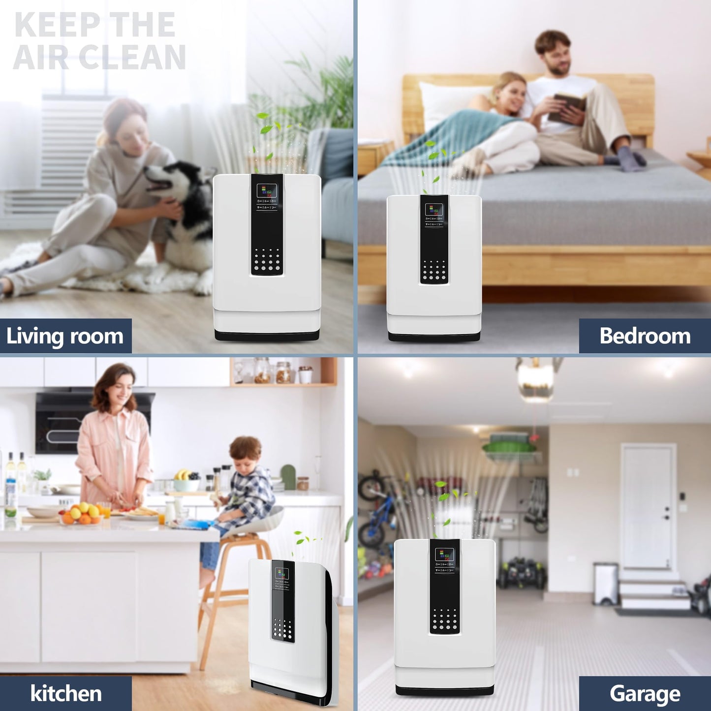 HSP001 Filter Replacement Compatible with Hathaspace Smart HSP001 Air Purifier, H13 HEPA Air Purifier Replacement Filter Set with Activated Carbon Pre-Filters, 3 HEPA + 3 Pre-Filters
