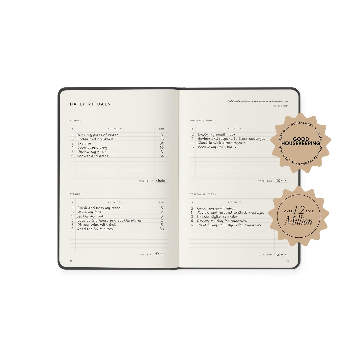 Full Focus Finch Linen Planner by Michael Hyatt - The #1 Daily Planner to Set Annual Goals, Increase Focus, Eliminate Overwhelm, and Achieve Your Biggest Goals - Hardcover