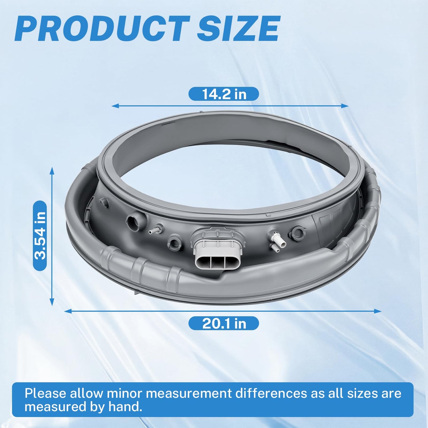 DC97-18094B Washer Door Boot Seal Gasket Kit for Samsung Front Load Washer WF42H5000AW/A2 WF42H5100AW/A2 WF42H5200AF/A2, Includes Spring Expansion Tool & Gloves, Replaces AP5917067 PS9606239