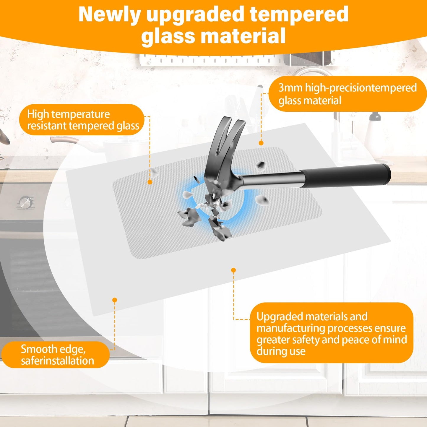 UPGRADED WB57K10110 Outer Oven Door Glass Compatible with GE Stove Exterior Door Glass 29.6" x 18.7" WB57K10109 Range Oven Door Outer Panel Replacement EGR2000EM JGBP28DEM JGBP33DEM JGBS23DEM