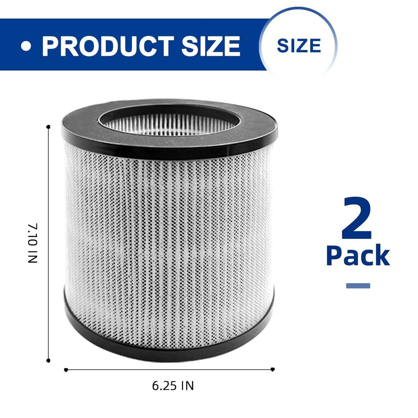 2801 Replacement Filter Compatible with Bissell MYair Personal Air Purifier 2780 2780A 2780B 2780P and 27809 - Compare to My Air Part 2801, High Efficiency Activated Carbon Filters (2 Pack)