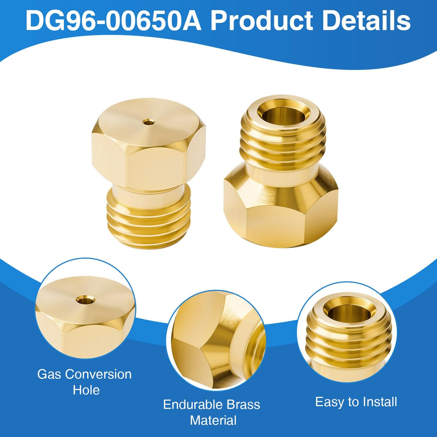 7PCS Burner Orifices DG96-00650A Nozzle Kit for Samsung Gas Range LP Conversion Kit DG69-00354A NX58M6630S NX58M6630S