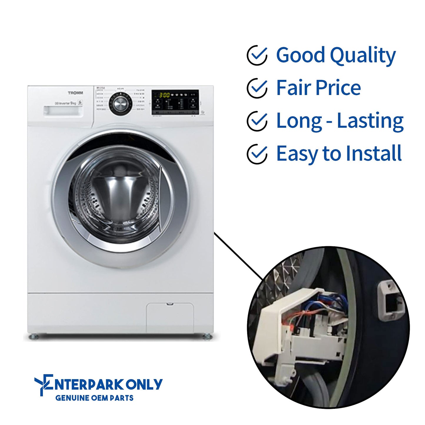 DC34-00024B Enterpark Premium Quality Replacement Compatible with Samsung Washer Door Lock Switch
