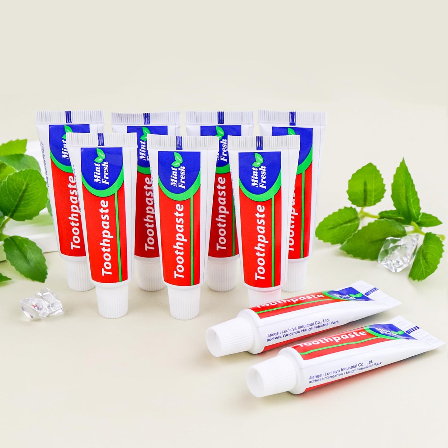 100 pcs Travel Size Toothpaste Bulk, 0.88oz/25 Grams Small Toothpaste Travel Size Bulk 4x1.4 inches Mint Mini Disposable Toothpastes for Hotel,Guests,Homeless,Charity
