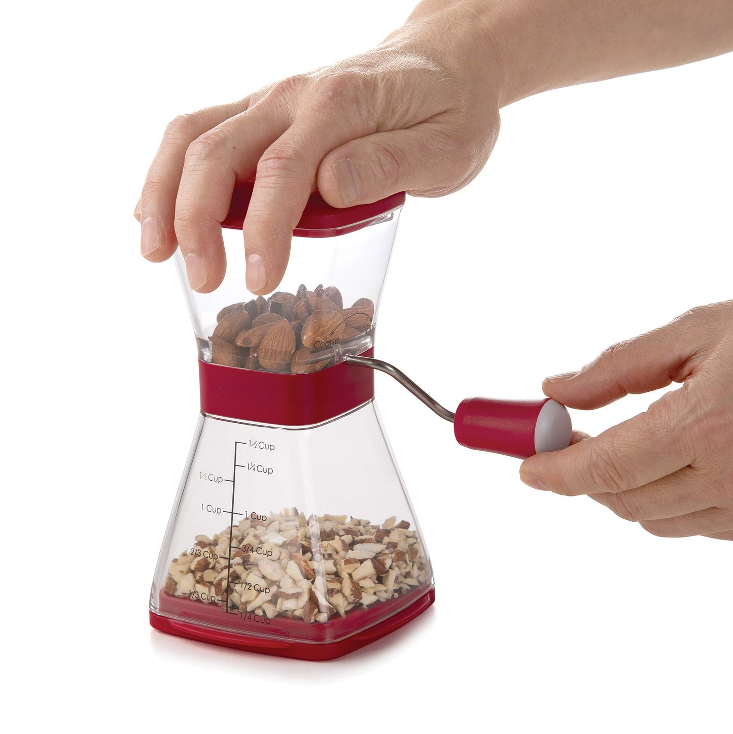 PrepWorks Nut Chopper – Manual Handheld Nut Grinder for Chopping Nuts, Seeds, and Herbs, Easy to Use, BPA-Free