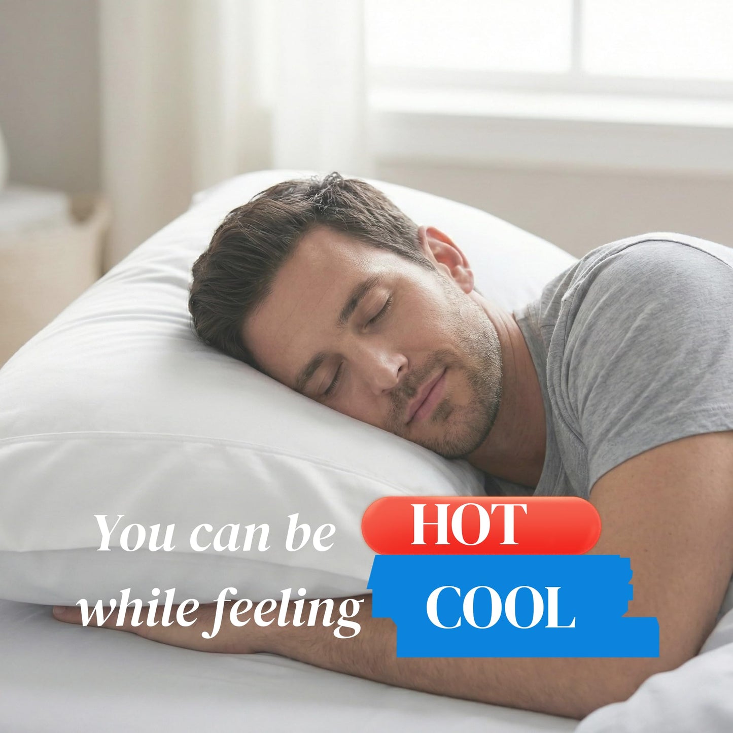 Beckham Hotel Collection Cooling Pillowcases for Hot Sleepers, King Size Set of 2, Cool Bedding, Envelope Closure, Silky Soft, Breathable, Moisture-Wicking, White