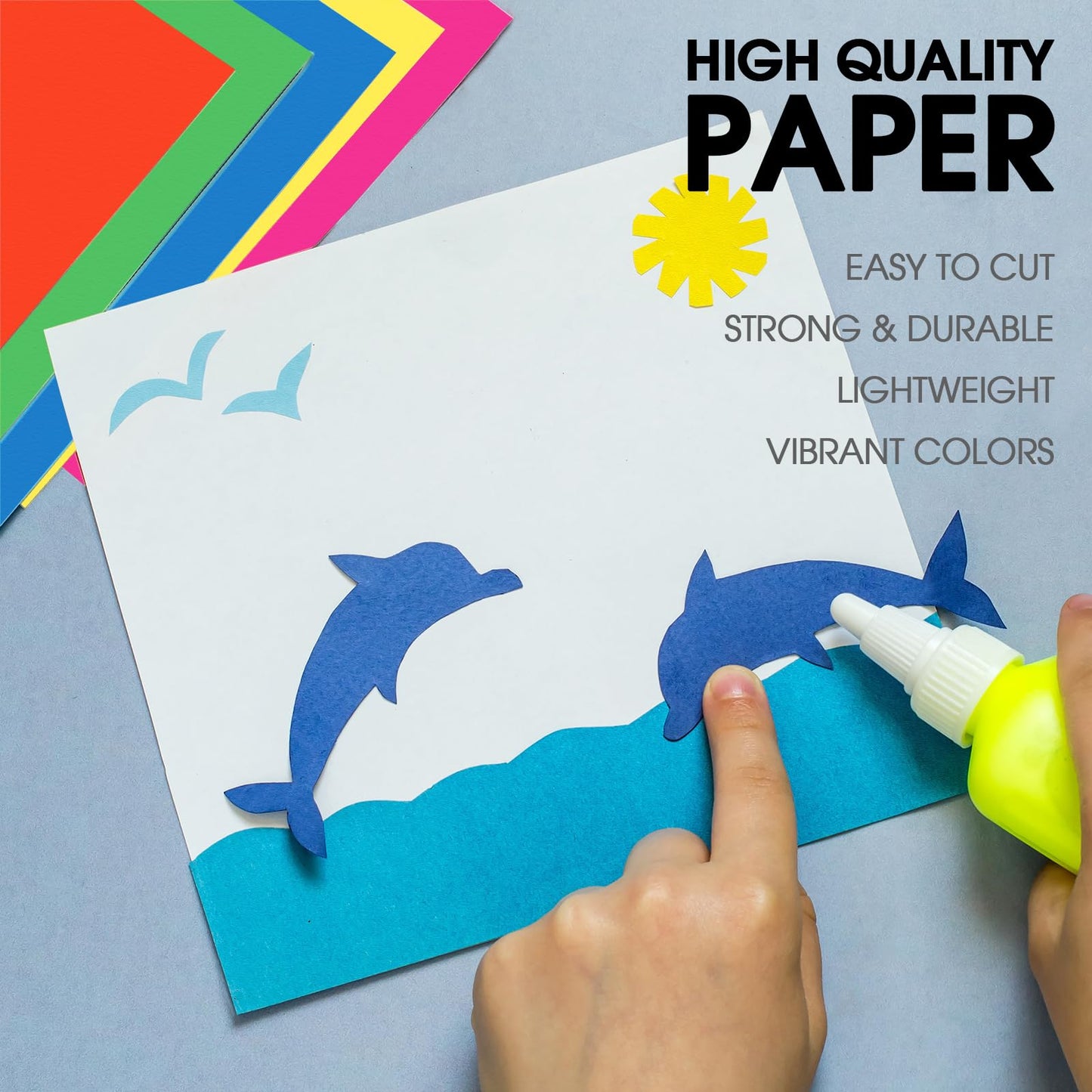 Spakon 150 Packs Colorful Poster Board Bulk 15''x 10 Posterboard Paper for Crafts DIY Drawing Art Display Board Classroom School Craft Project Presentation