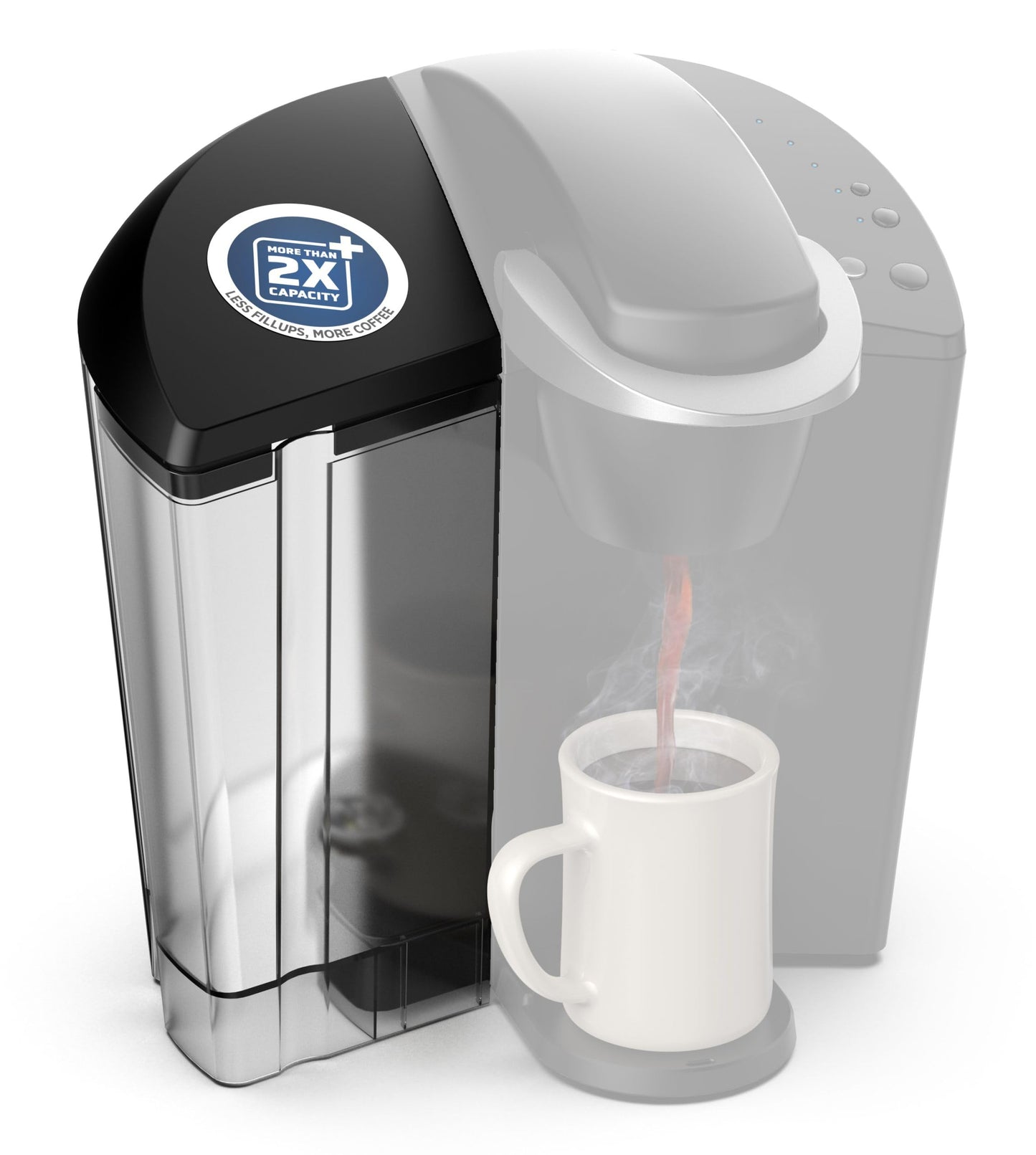 Gevoli XL Replacement Water Reservoir for Keurig K-Classic Coffee Maker [!Check Image 2 for Compatibility!] Extra Large 114 Ounce Tank for K50 / K55 Single Serve K-Cup Machines (11-19 Cups)