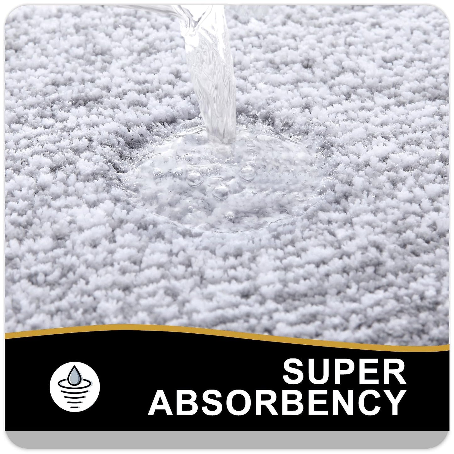 OLANLY Bathroom Runner Rug 70x24, Extra Soft and Absorbent Microfiber Bath Rugs, Non-Slip, Machine Washable, Quick Dry Shaggy Bath Carpet, Extra Long Bath Mats for Bathroom, Tub, Shower, Grey