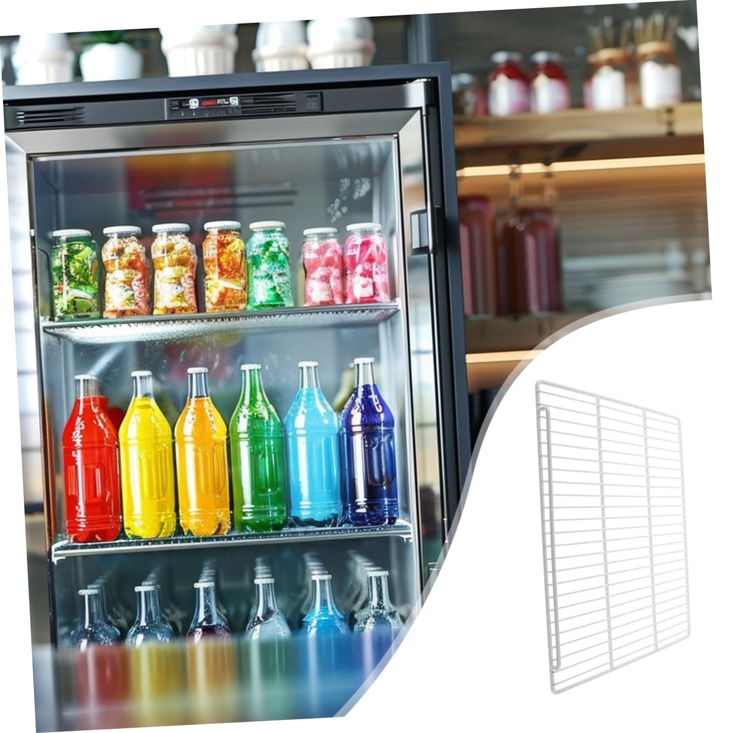 ELAYARD Refrigerator Shelf Replacement Refrigerator Metal Wire Shelves Fridge Organizer for Commercial and Home Use