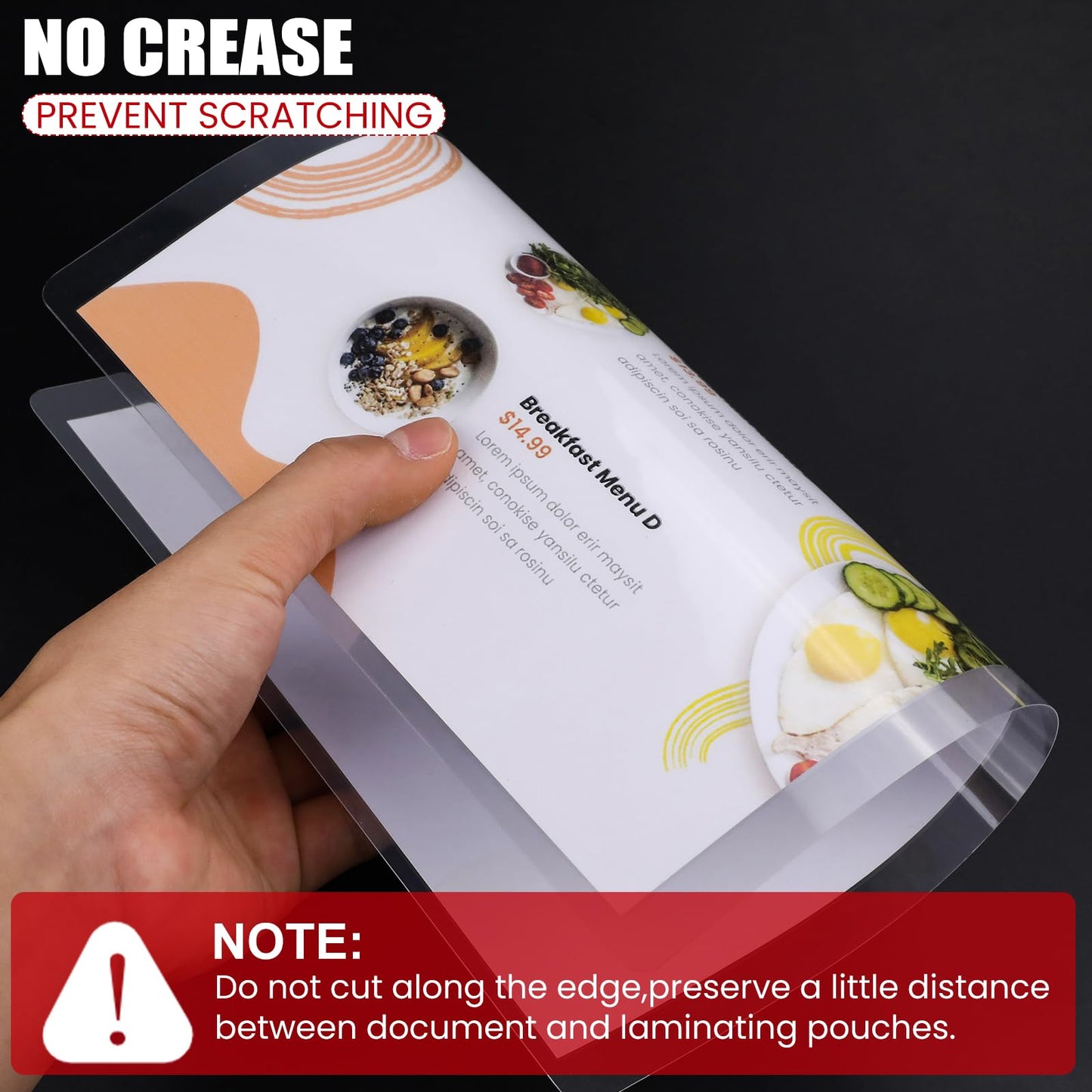 CAREGY Thermal Laminating Pouches,350 Pack Laminating Sheets, 5 Mil, 9 x 11.5 Inches Lamination Sheet Paper for Laminator, Round Corner Letter Size, Office and School Supplies