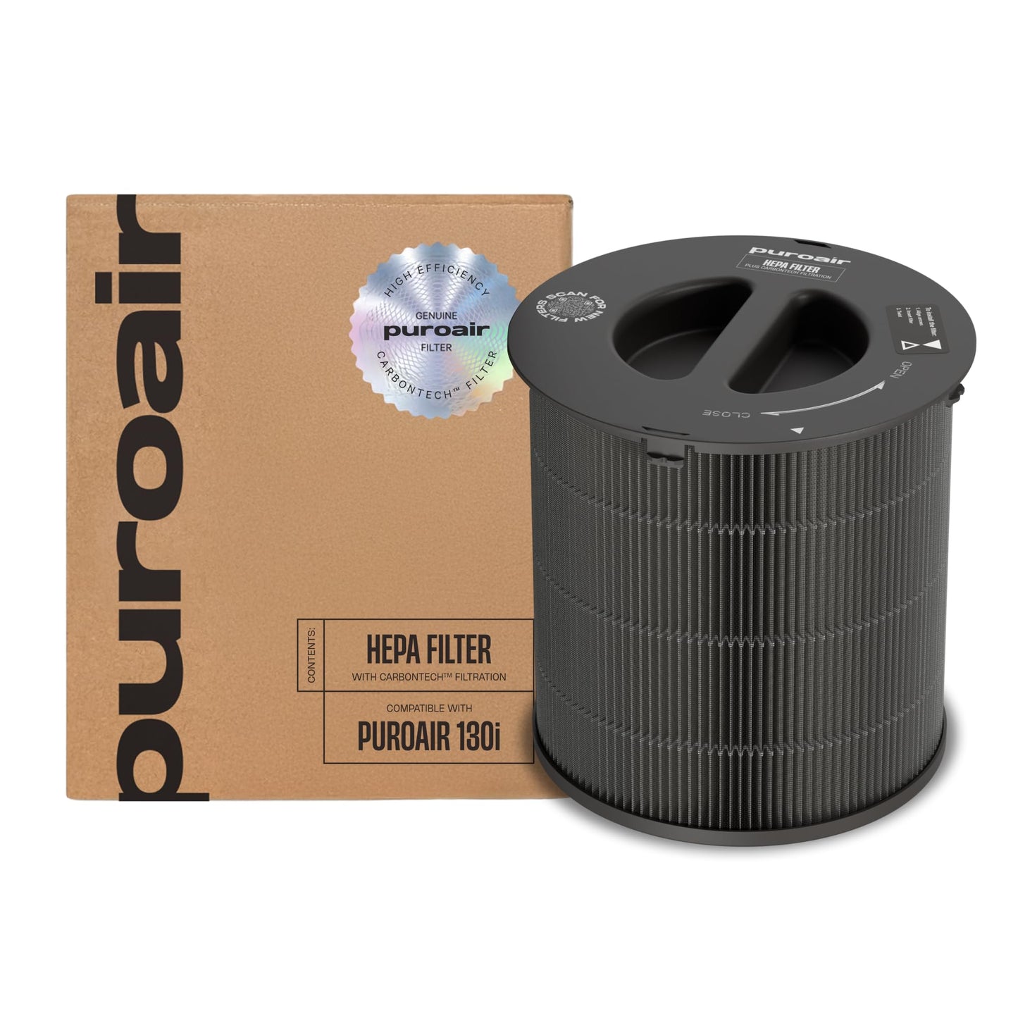 PuroAir 130 Replacement Filter - Genuine Puro Air 130 Filter Replacement - Official PuroAir Air Purifier HEPA Filter with CarbonTech Filters 99.9% of Pollen, Dust, Pet Dander, Smoke, Odors