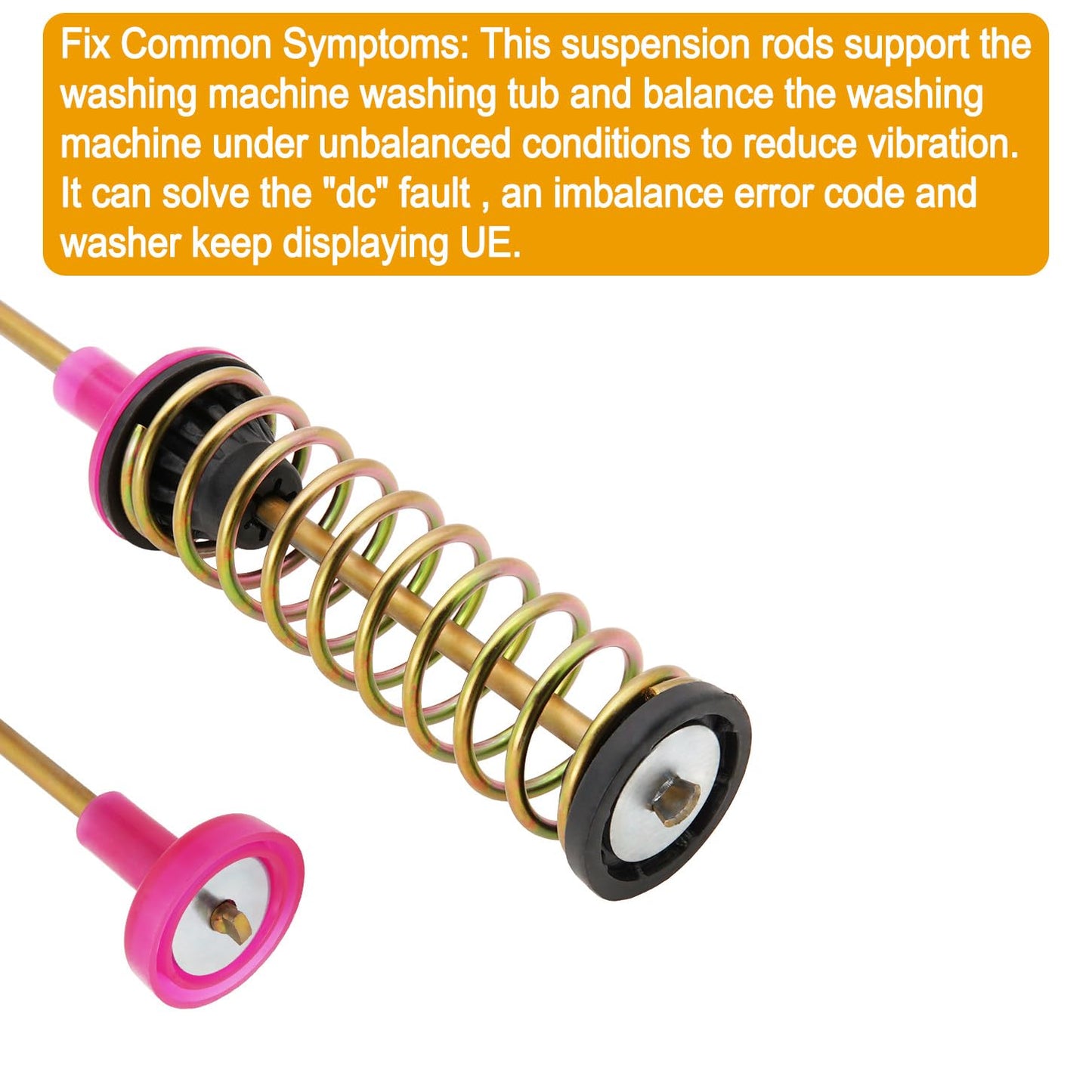 DC68-03172C DC68-03172B-03 DC68-03172D-00 Suspension Rods Compatible with Samsung Washer WA50R5200AW, WA50R5400AV, WA50R5400AW, Length: 26.4in