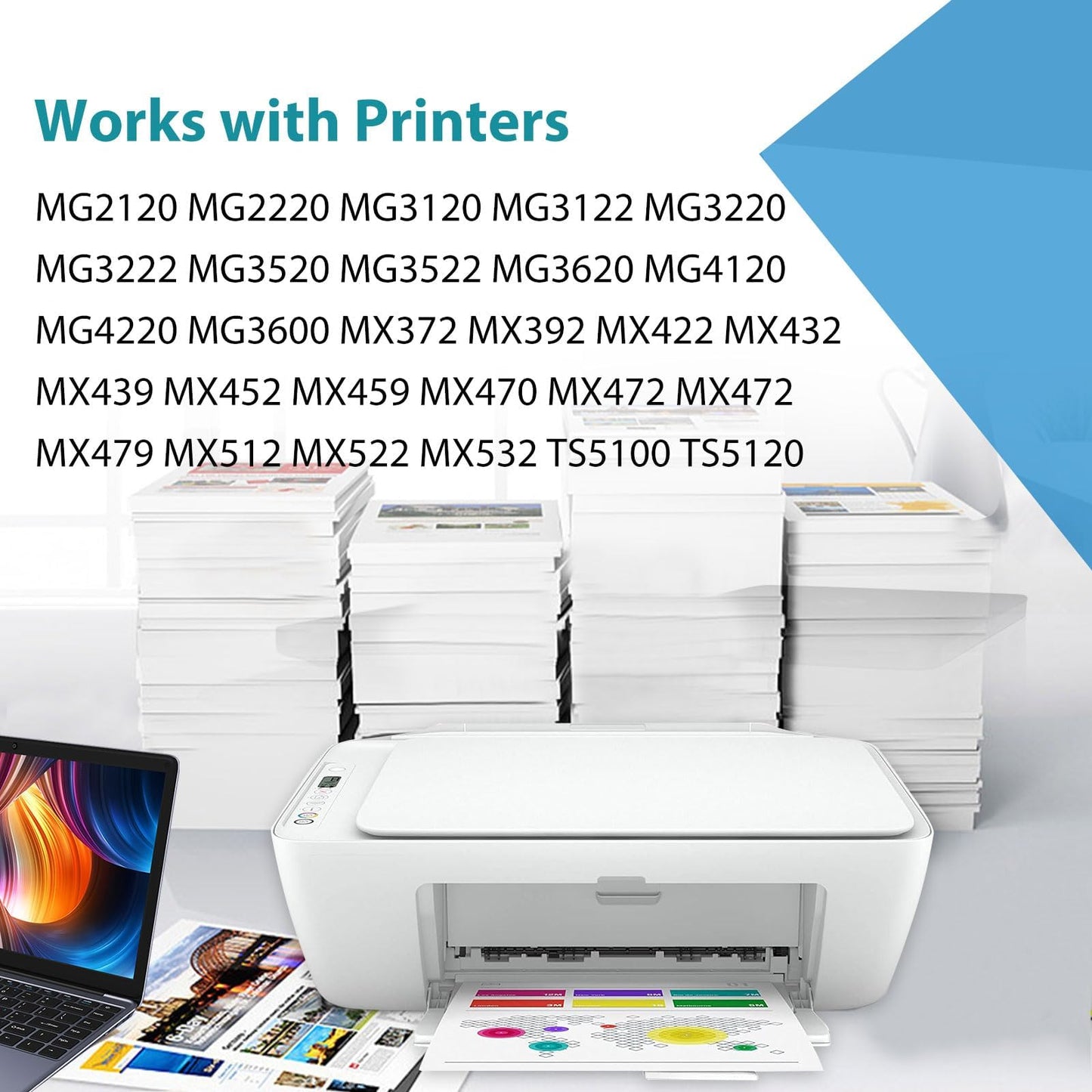 Relcolor 240XL 241XL Compatible Ink Cartridge for Canon 240 241 XL Black Color Cannon PG240 CL241 for MG2220 MG3620 MG3600 TS5120 TS5100 MG3520 MG3120 MG3122 MX452 MX532 MX472 MX512 Printer 2-Pack