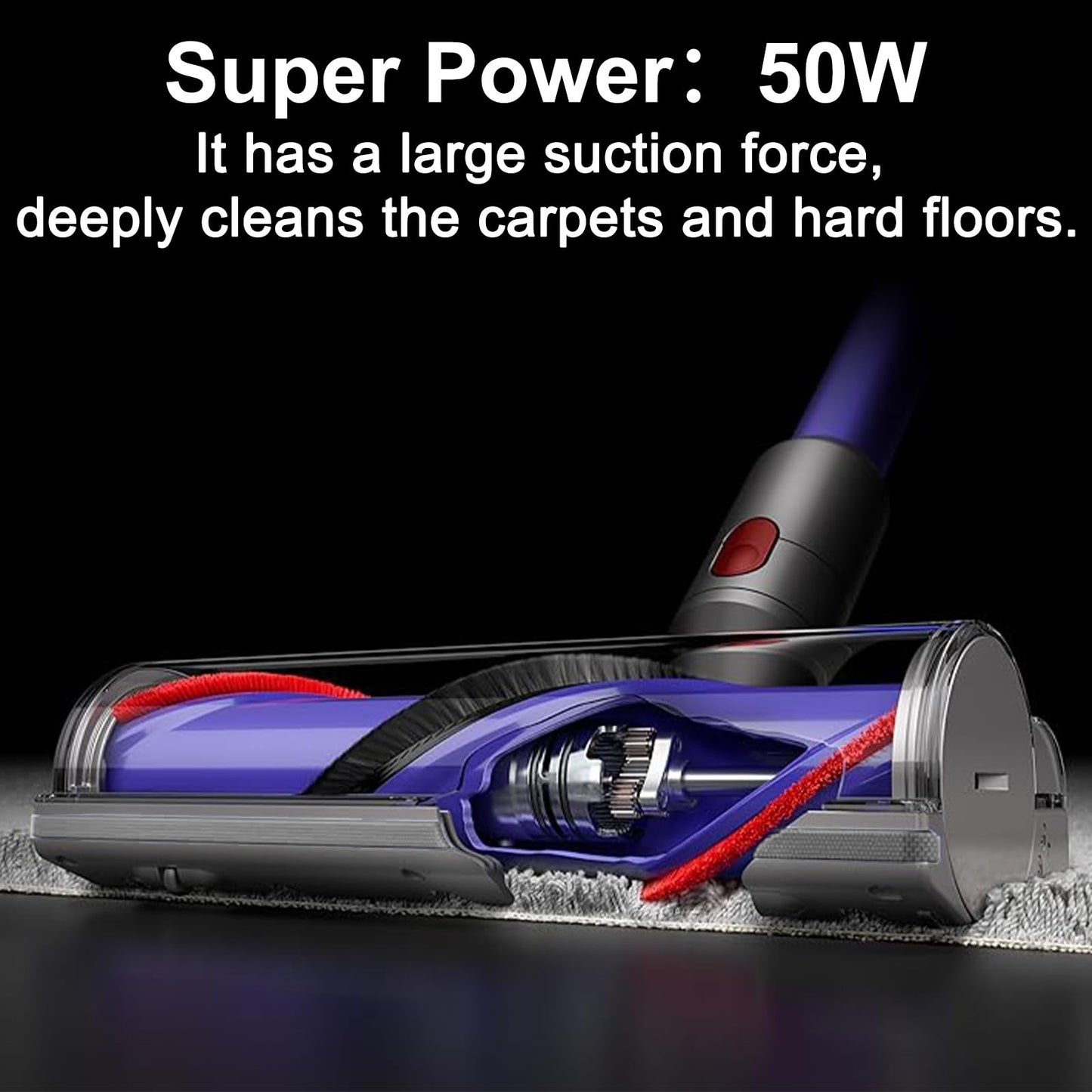 Quick-Release Motorhead Cleaner for Dyson V7 V8 V10 V11 Vacuums Cleaner Head Dyson Replacement Part Electric Head for Hardwood Floor Carpets