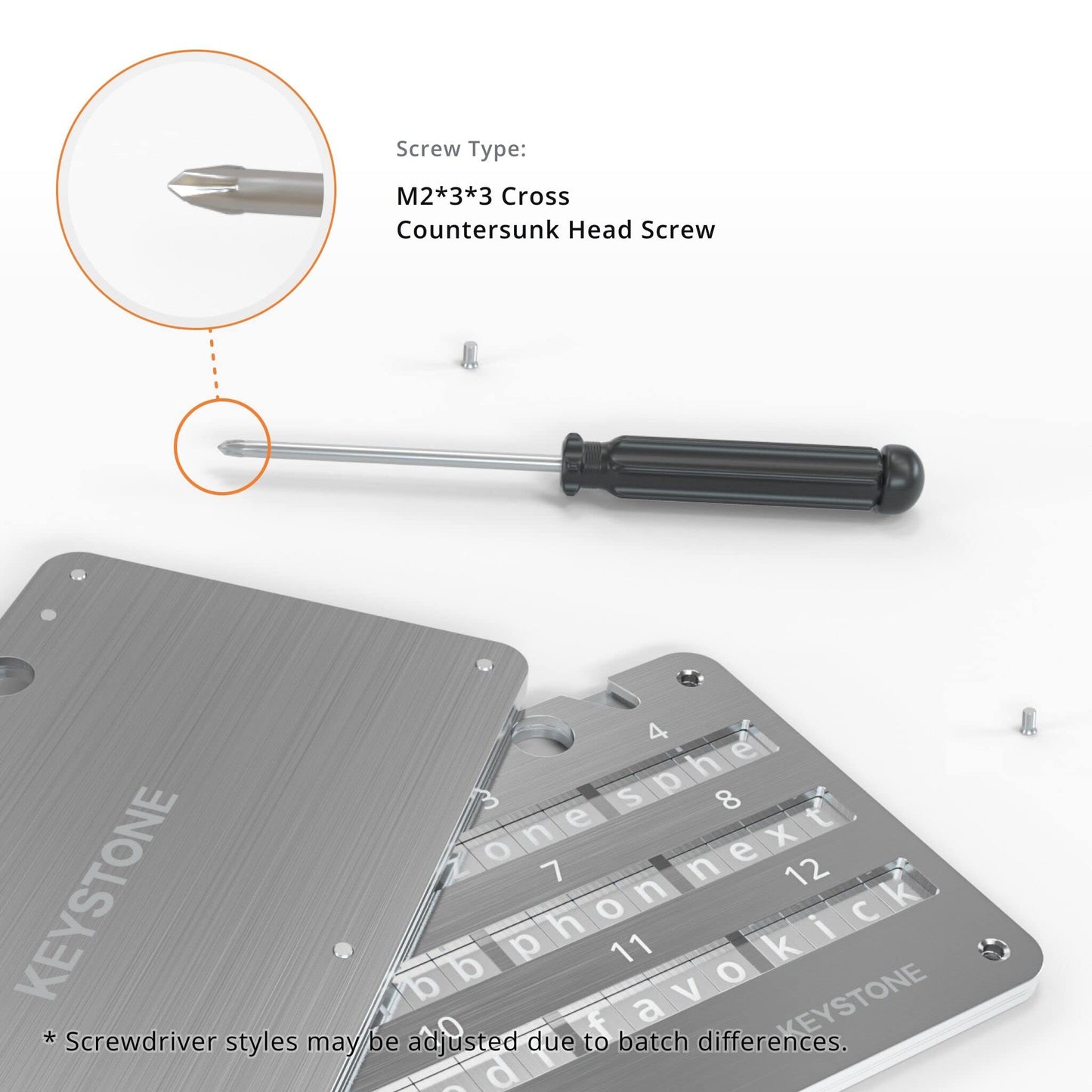 KEYSTONE Crypto Seed Storage, Crypto Steel Capsule Metal Wallet, Cold Storage Backup, 24 Words Bitcoin Key Phrase Storage, Steel Plate, Compatible with Ledger, Trezor, KeepKey (Keystone Tablet)