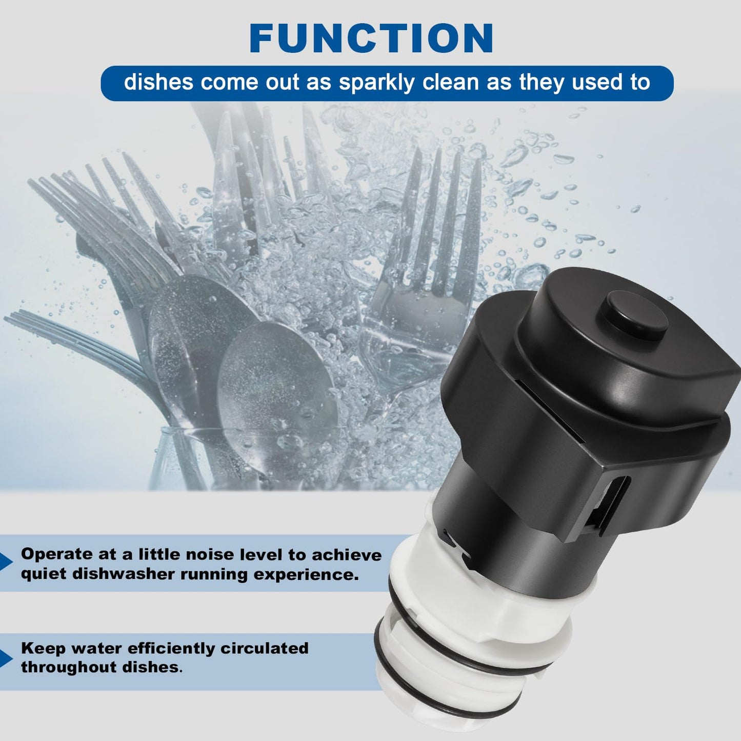 154844301 Motor Kit 154844301 Dishwasher Circulation Pump Motor with O-Rings for Frigidaire Dishwasher, Replace for 154488001 154588701 154594201 154648101 154700101