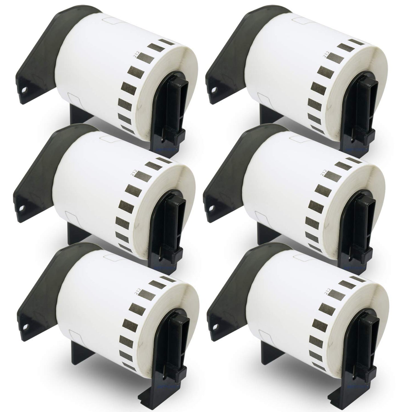 BETCKEY - Compatible Continuous Film Labels Replacement for Brother DK-2212 (2.4 in x 50 ft), Use with Brother QL Label Printers [6 Rolls]