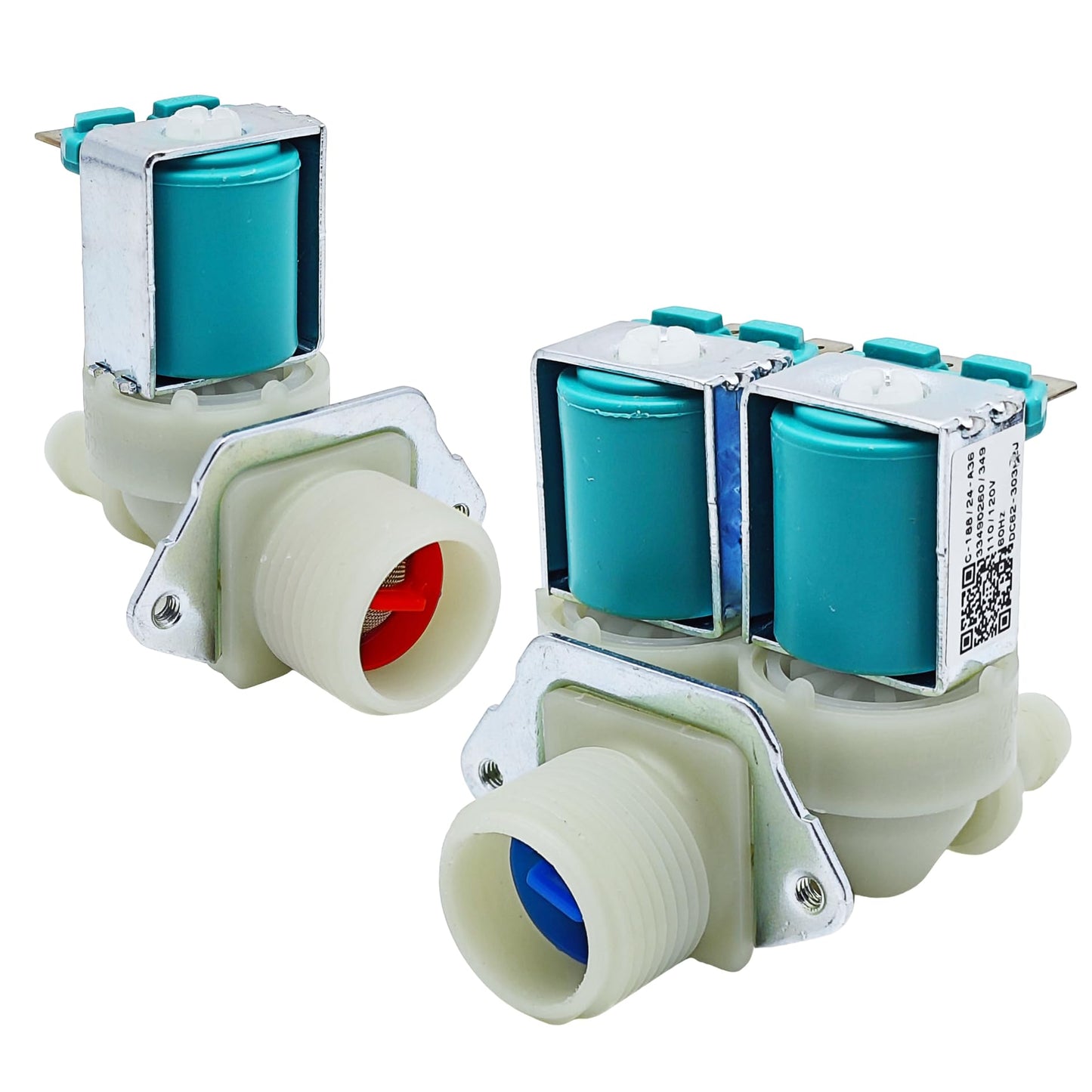 Washer Water Inlet Valve Fit for samsung kenmore WF42H5000AW WF45B6300AC WF45R6100AW WF45B6300AC/US WF45R6100AC/US WF42H5000AW/A2 WF45R6300AV/US WF42H5200AP/A2 WF42H5200AF/A2 WF42H5200AW/A2