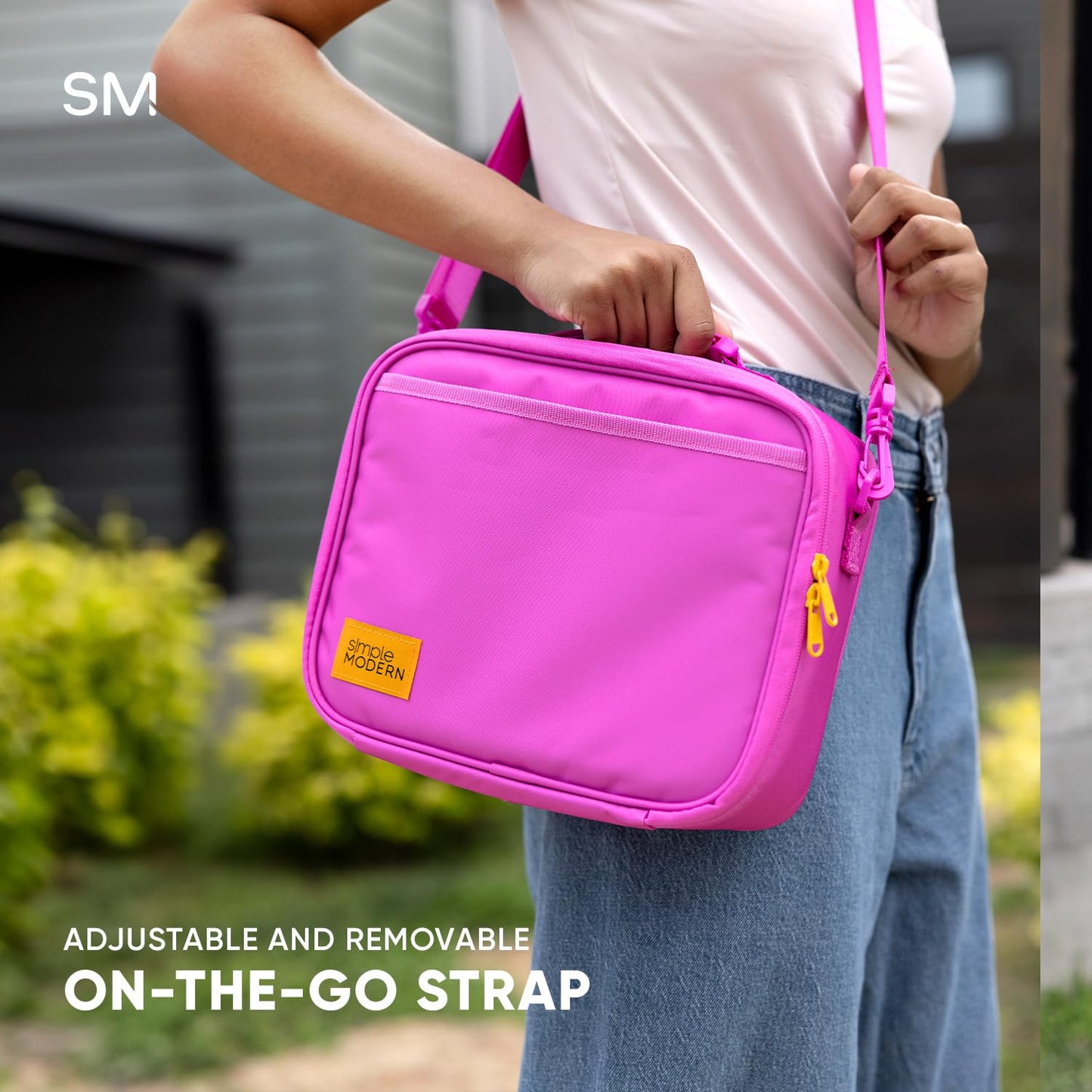 Simple Modern Hadley with Shoulder Strap | Lunch Box for Kids, Teens, and Adults | Insulated Bag for Girls, Boys, Women, Men | Meal Containers with Exterior and Interior Pockets | Purple Rain