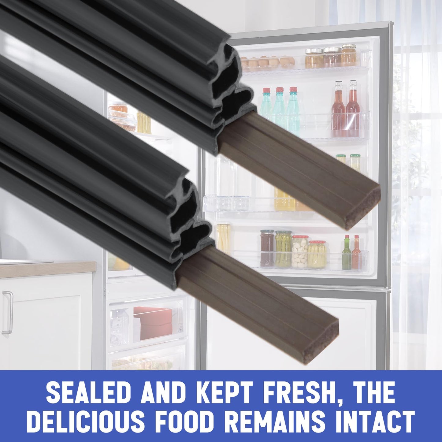 Innconee 2 Pcs Refrigerator Door Gasket Compatible with 810803 25-3/4" x 54-1/8" Freezer Door Seal Magnetic Refrigerator Replacement Parts Compatible with Gdm-49/t-49 Freezer Parts Accessories