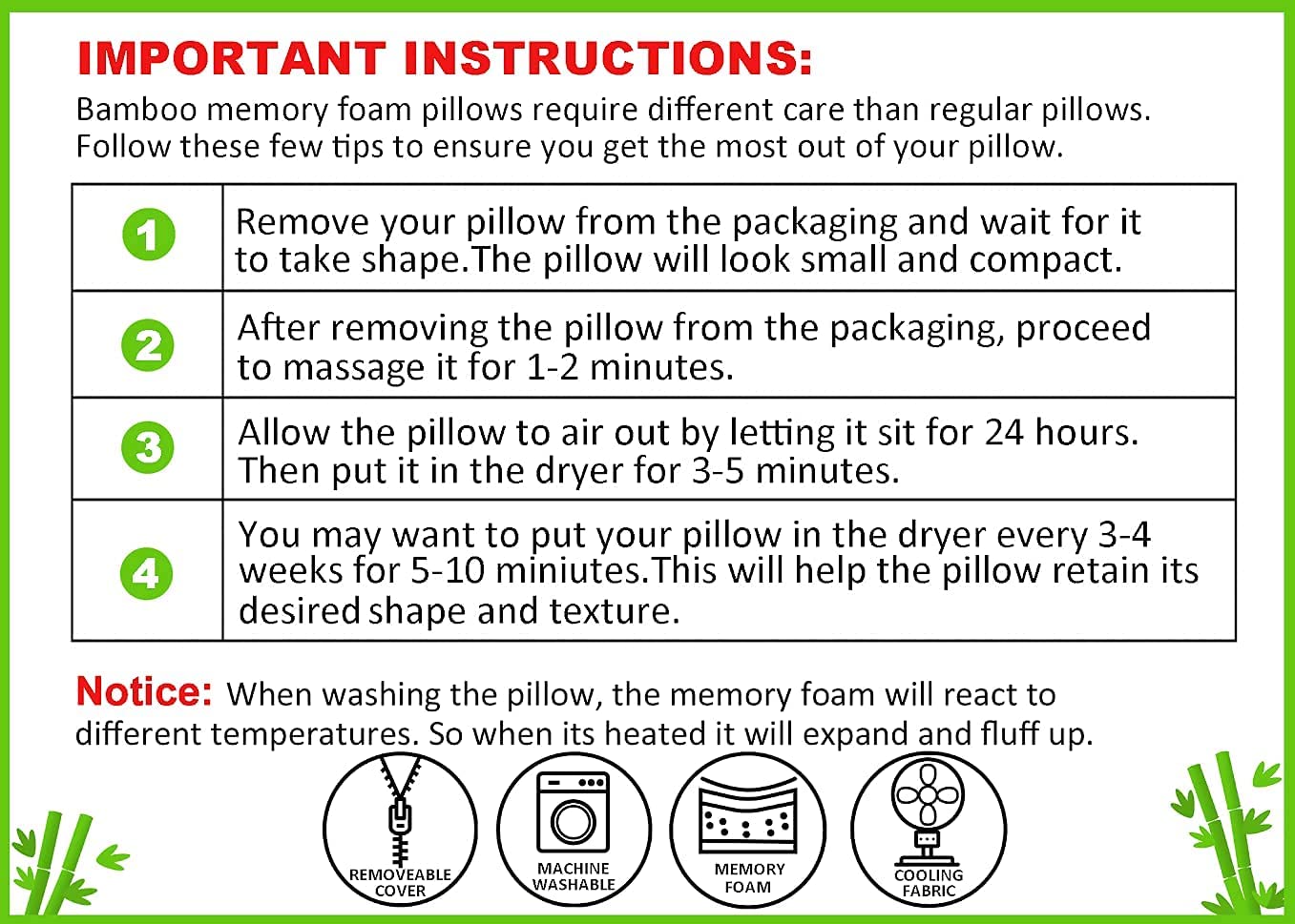 Memory Foam Bamboo Pillows King Size Set of 2 [Adjustable] for Sleeping - Cool & Breathable Cover with Zipper Rayon Derived from Bamboo Pilllowcase - Relieves Neck Pain - Back/Stomach/Side Sleeper