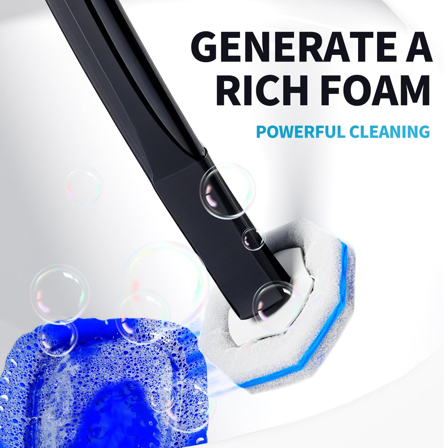 Disposable Toilet Brush with 50 Wand Cleaner Refills Pads，Wall Mounted Toilet Bowl Holder Set，Toilet Cleaning System Starter Kit，Bathroom Cleaning System for Sink Bathtub Wash Basin