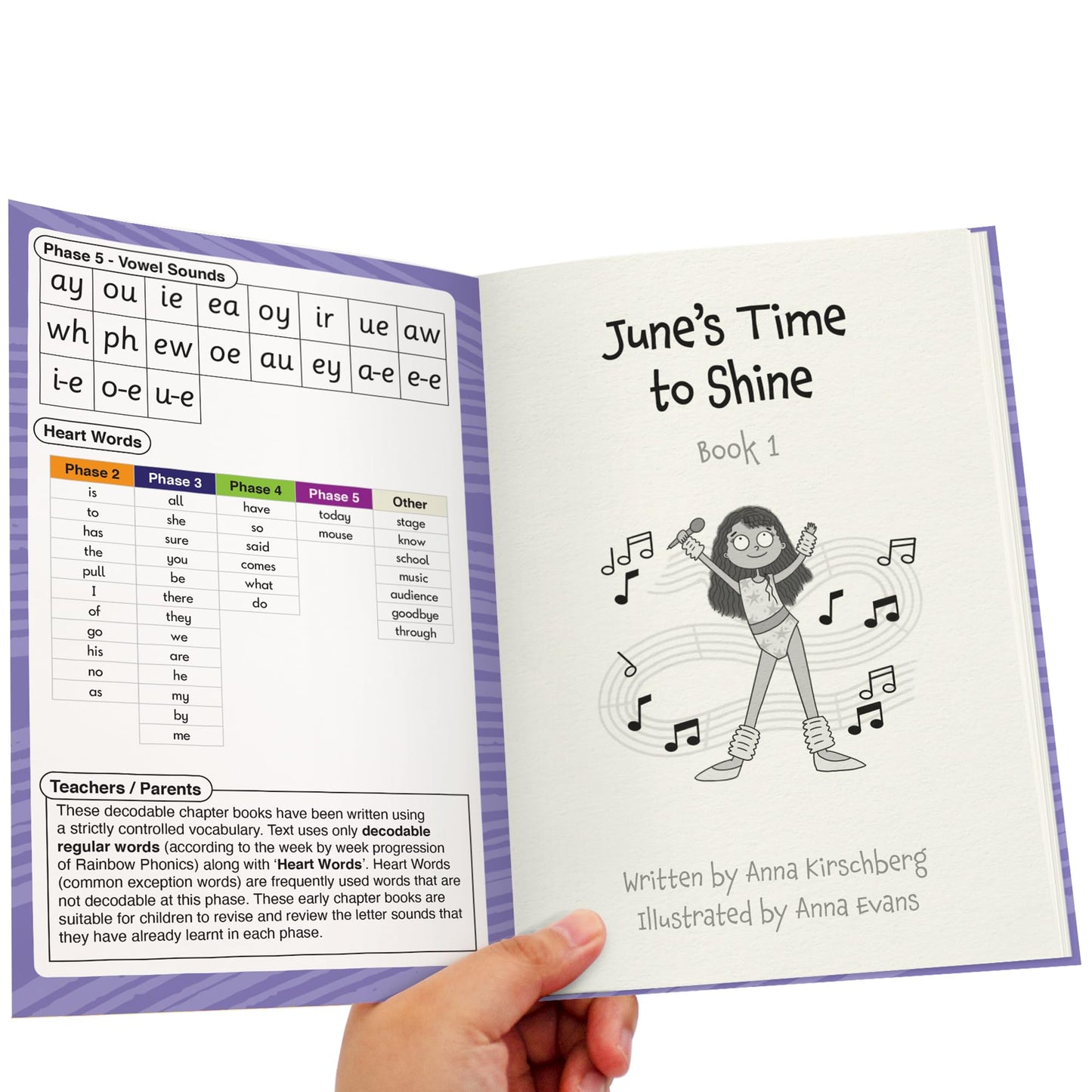 Junior Learning: June Bloom: Decodable Chapter Books Set - Phase 5-6 Books w/Different Stories, Alternate Vowel Sounds, Kids Reading Development