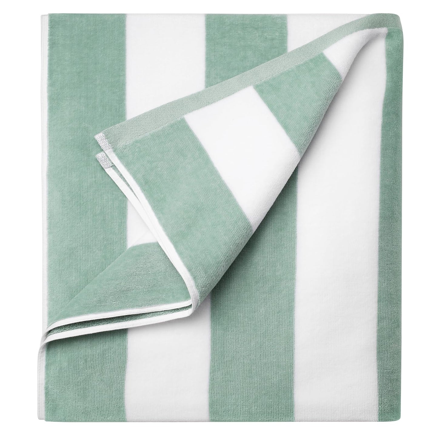 LULUHOME Large Oversized Beach Towel - Big Cotton 36 x 70 Inch Striped Pool Towel, Large Cabana Soft Swimming Towel for Adult Men Women,Teal
