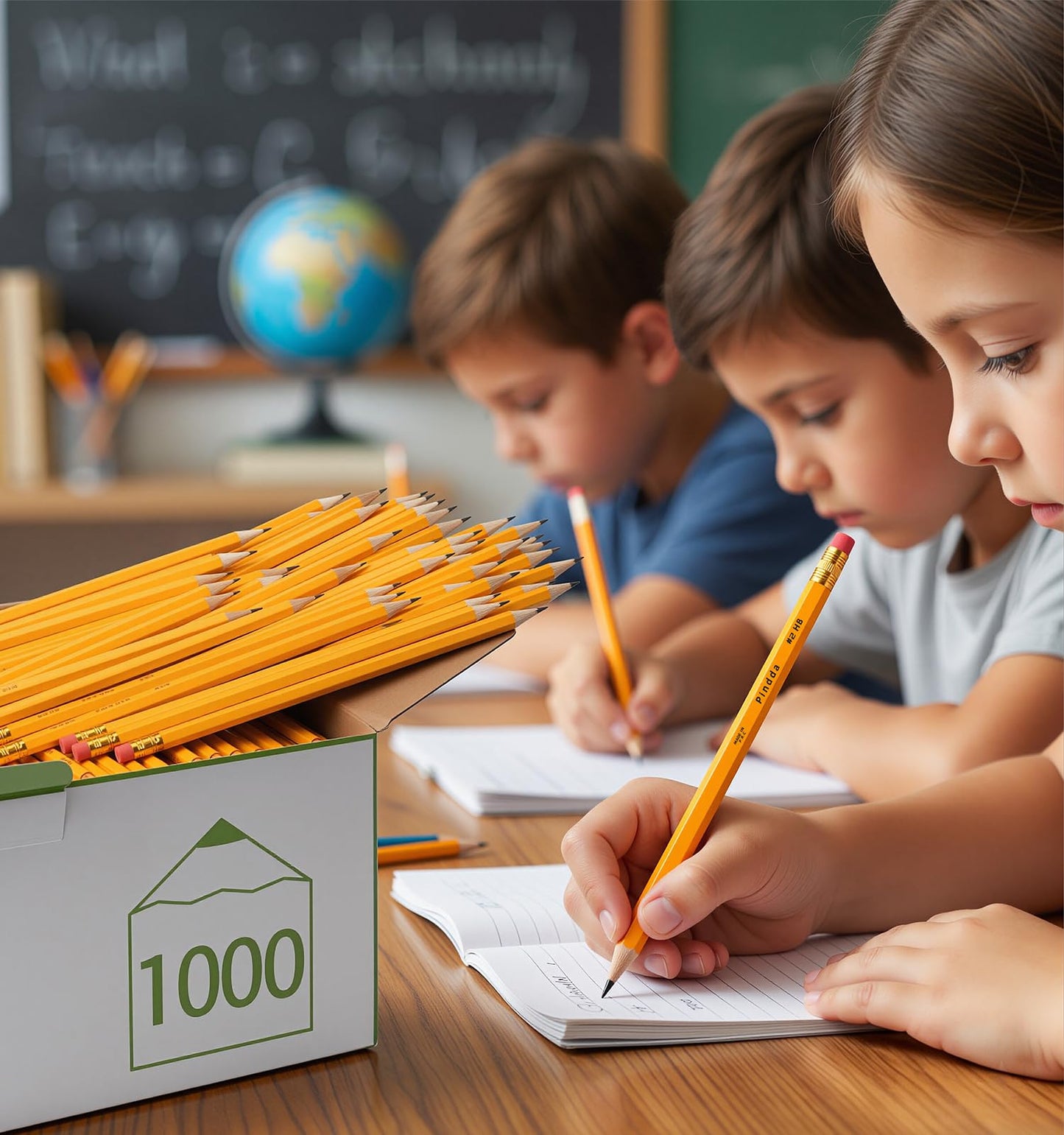 pindda Wood-cased #2 HB Pencils, 600 Pack Yellow Pre-sharpened Pencils With Erasers Bulk Pack Premium Graphite Pencil For Writing Drawing Sketching School Teacher Supplies Back to School Essentials