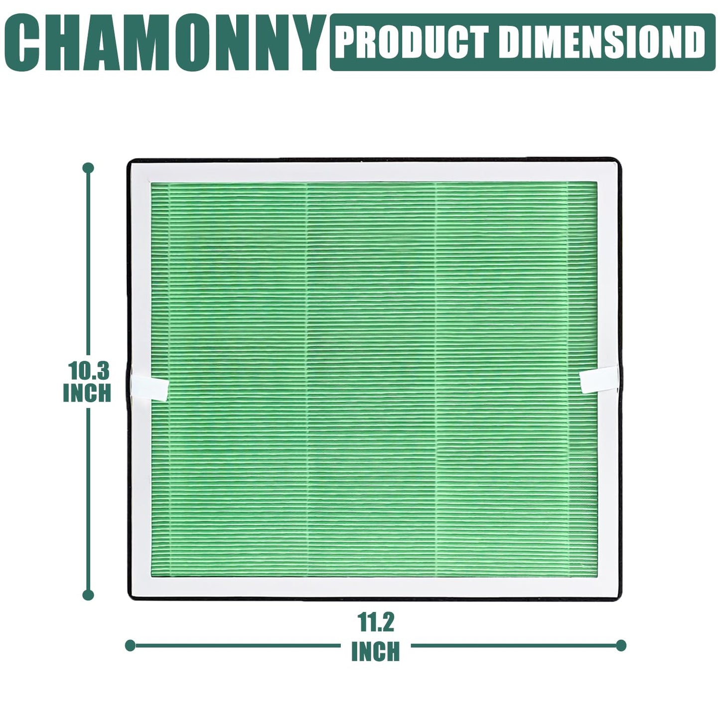 CHAMONNY Europa Toxin Remover Filter Replacement, Compatible with Afloia Europa Air Purifier, 3-in-1 H13 True HEPA Filter and Toxin Remover Filter, 2 Pack (Europa Green)