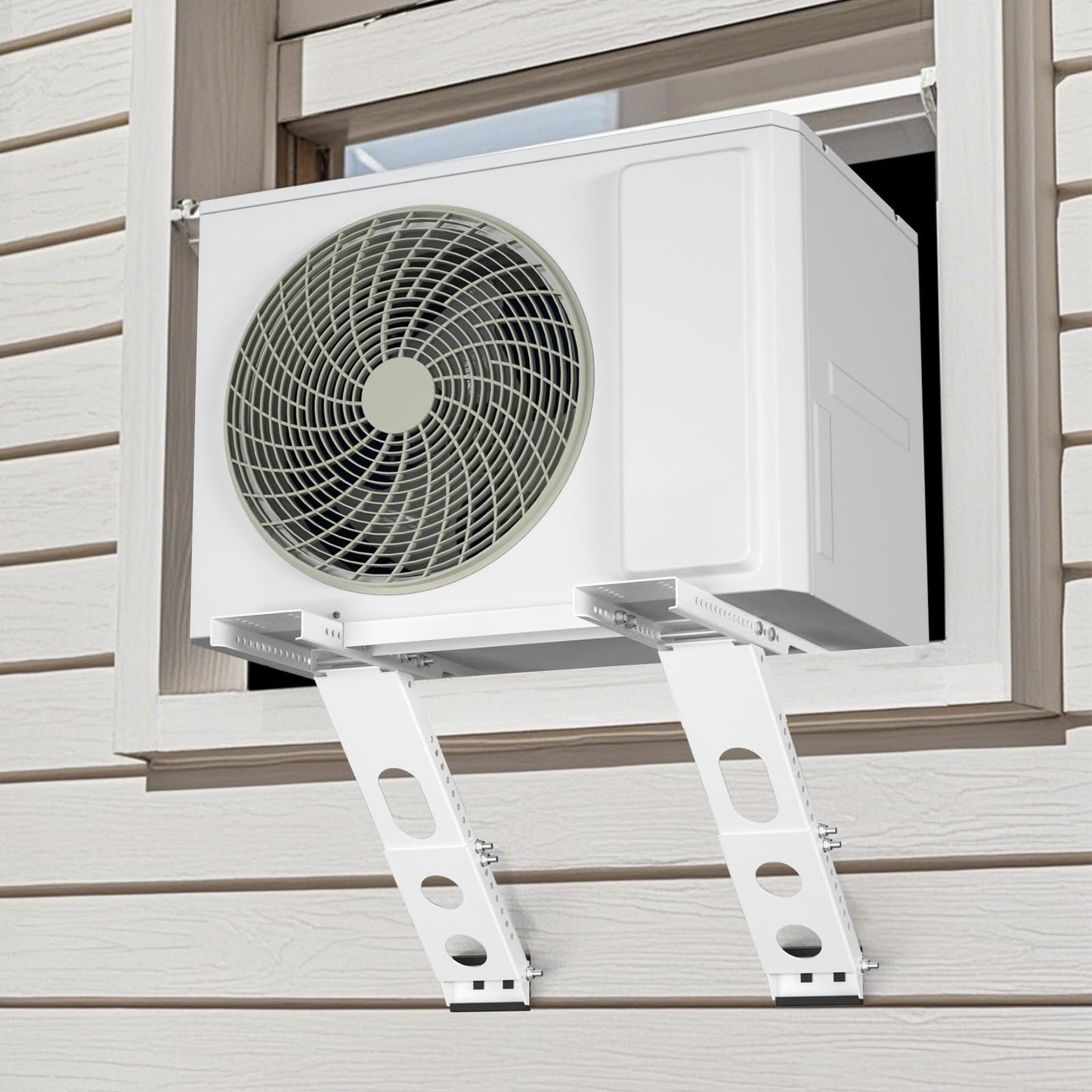Air Conditioner Support Bracket, Adjustable Window Air Conditioner Bracket, No Drilling Heavy Duty AC Brackets for Windows