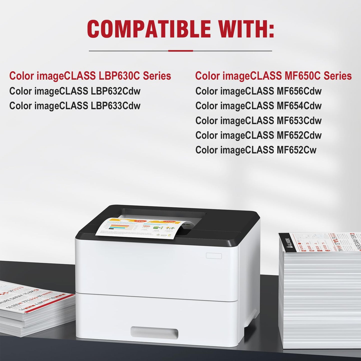 067H High Yield Toner Cartridge Compatible Replacement for Canon 067H 067 High Capacity Works for Canon Color imageCLASS MF650C LBP630C Series MF656Cdw MF653Cdw MF654Cdw LBP632Cdw Printer 4-Pack