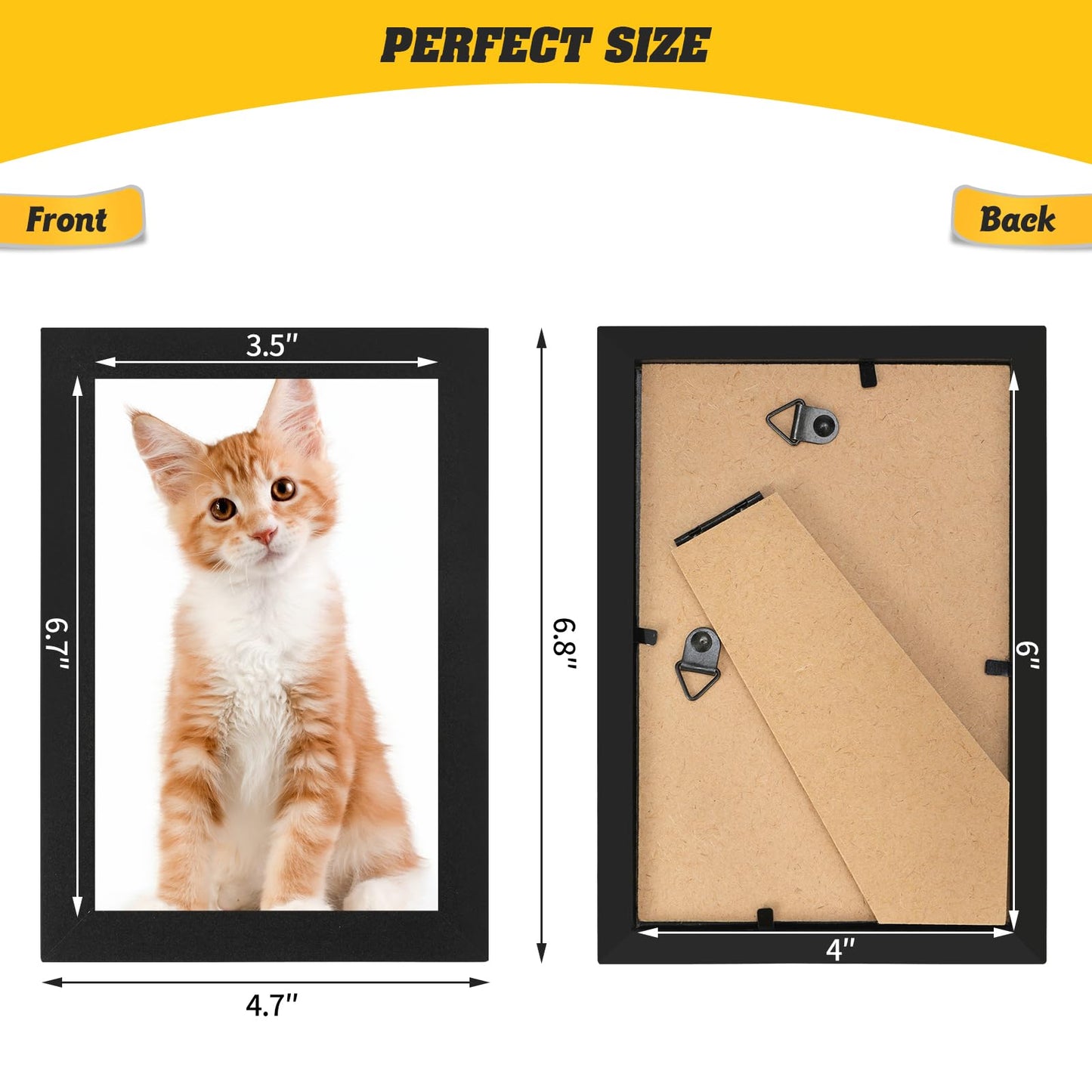 YOUKE OLA Set of 60 Picture Frame Bulk Photo Frames Wall Mounting Simple Photo Frames Multi Picture Frames for Wall or Tabletop, 4X6 Inch Black
