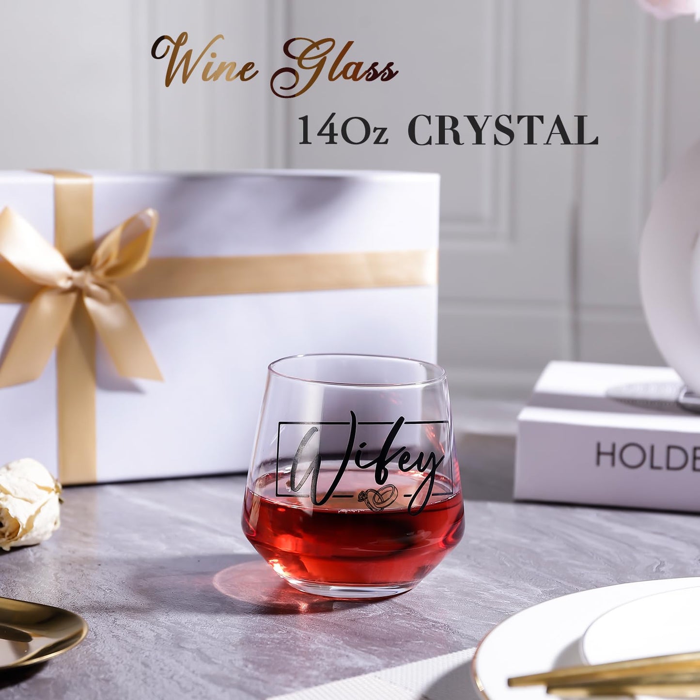 JOVGANK Wedding Gifts for Couples 2026, Bridal Shower Gifts, His and Hers Glass, Mr and Mrs Shot Glass, Hubby and Wifey Gift, Anniversary Couples Gift for Bride and Groom